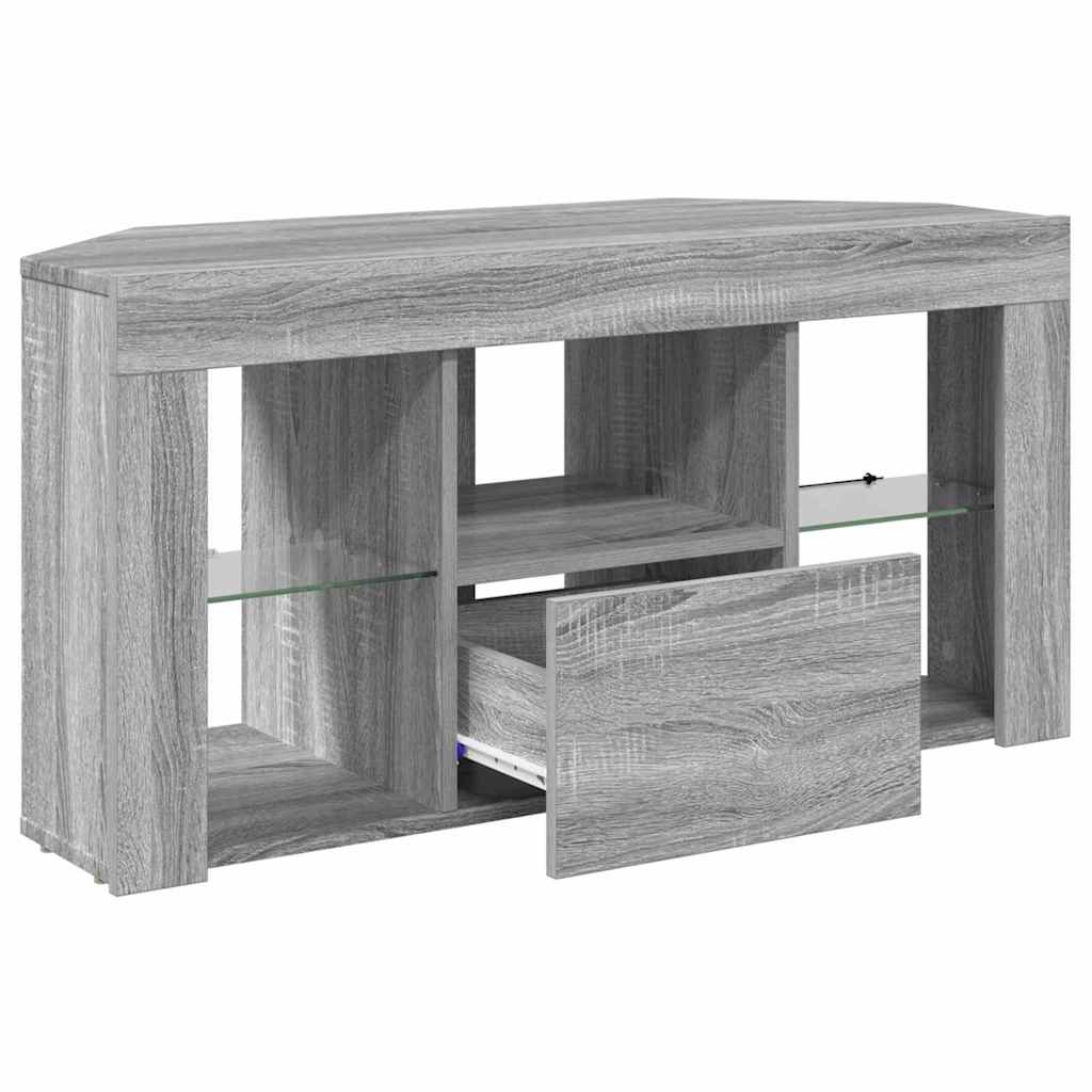 Kampinė LED televizoriaus spinta 100 x 40 x 50 cm Pilkas Sonoma