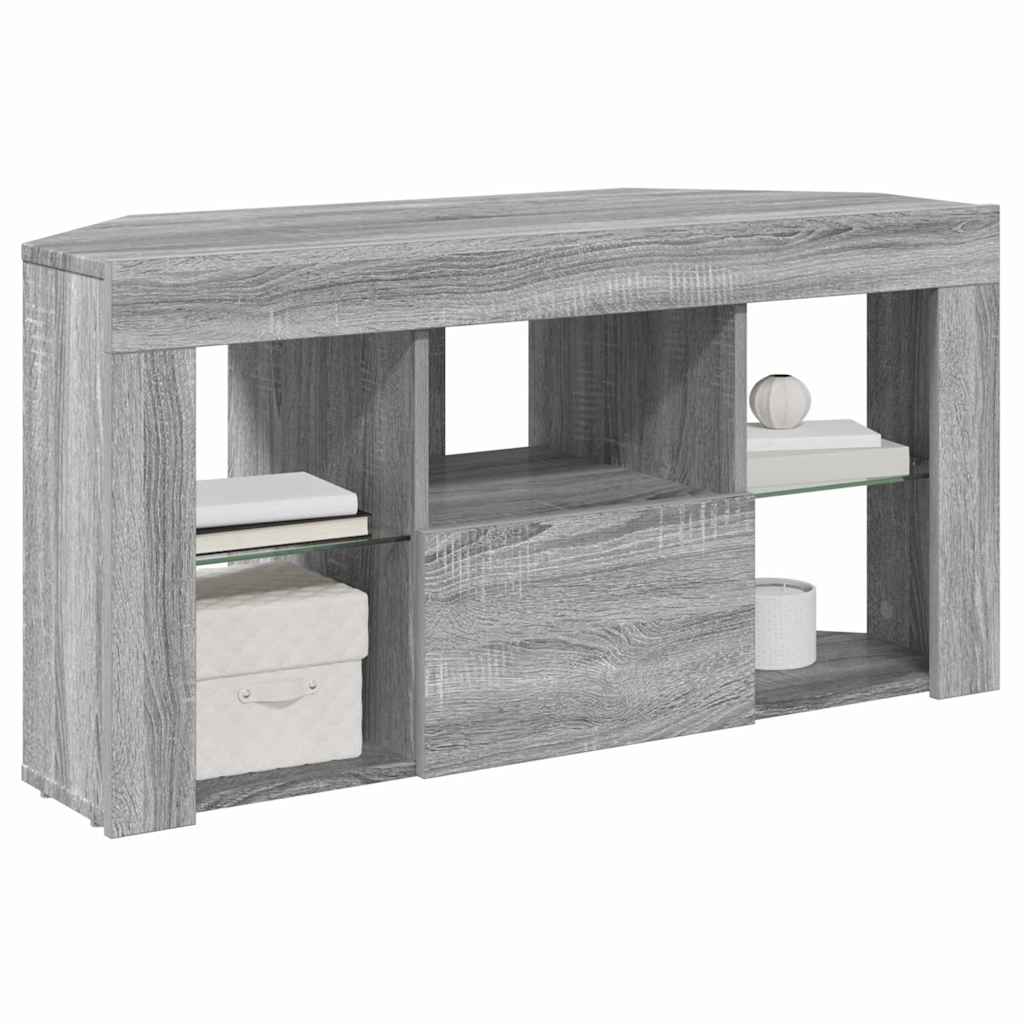Kampinė LED televizoriaus spinta 100 x 40 x 50 cm Pilkas Sonoma