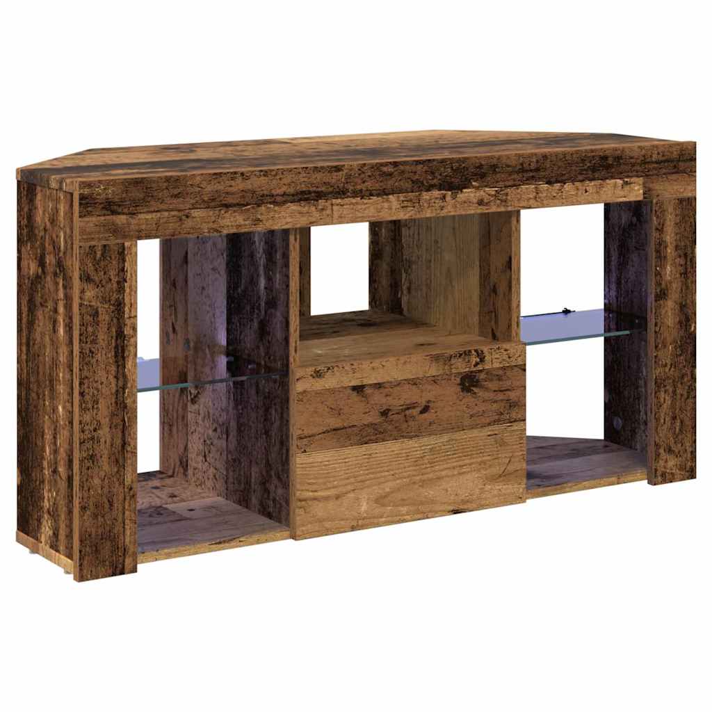 Kampinė LED televizoriaus spinta 100 x 40 x 50 cm Senas medis