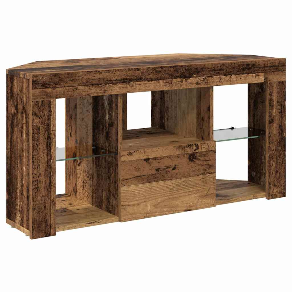 Kampinė LED televizoriaus spinta 100 x 40 x 50 cm Senas medis