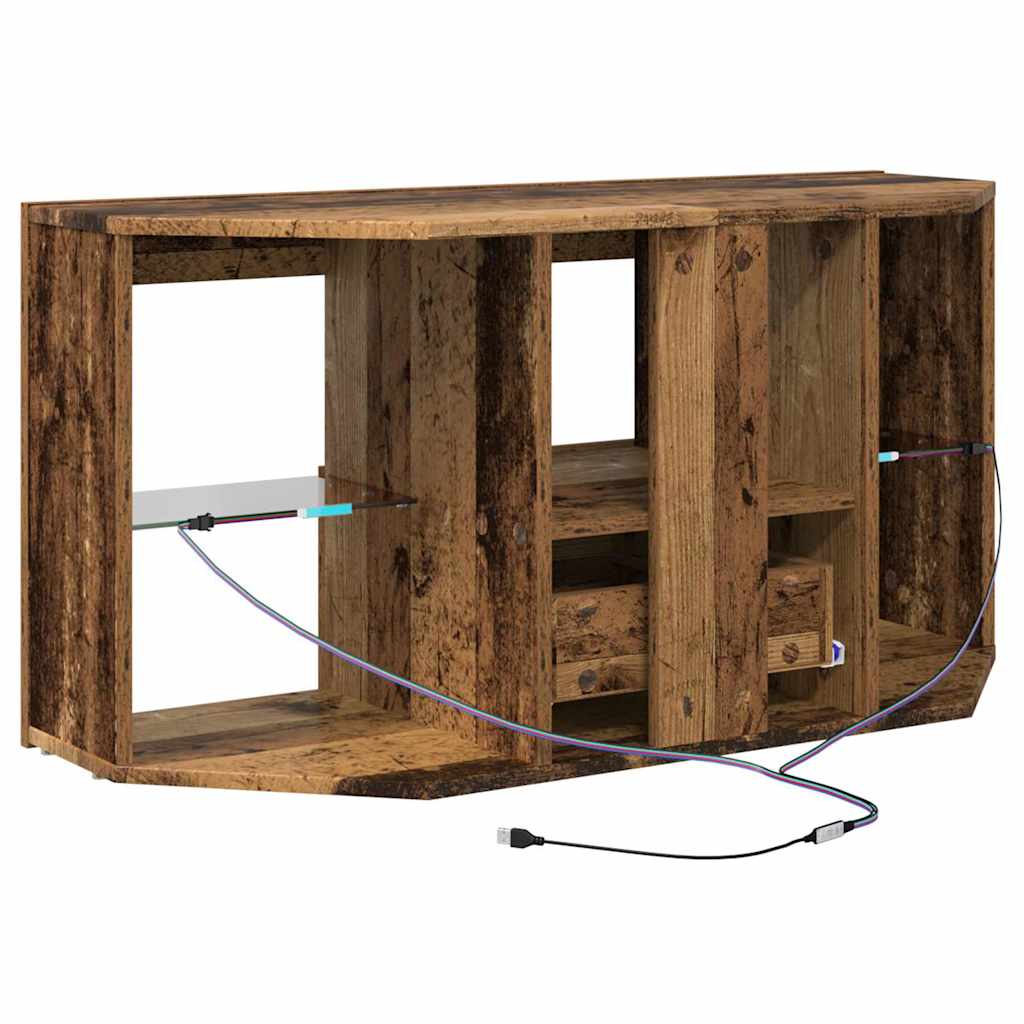 Kampinė LED televizoriaus spinta 100 x 40 x 50 cm Senas medis