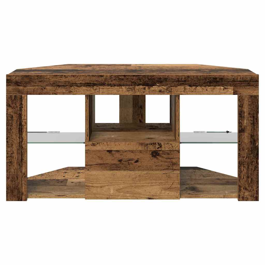 Kampinė LED televizoriaus spinta 100 x 40 x 50 cm Senas medis