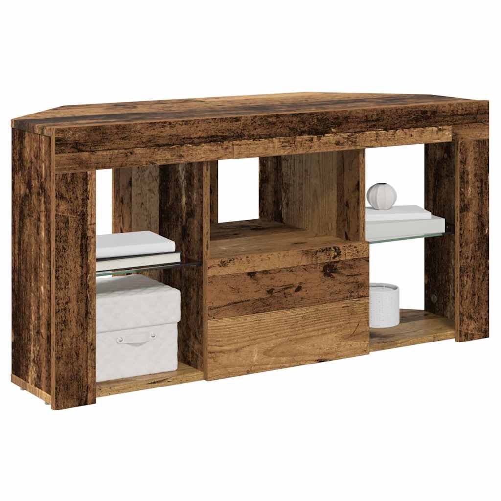 Kampinė LED televizoriaus spinta 100 x 40 x 50 cm Senas medis