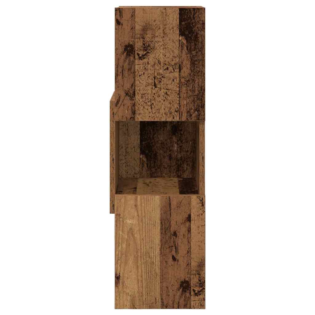 Stūra skapītis Balts 25,5x25x80cm Apstrādāta koksne