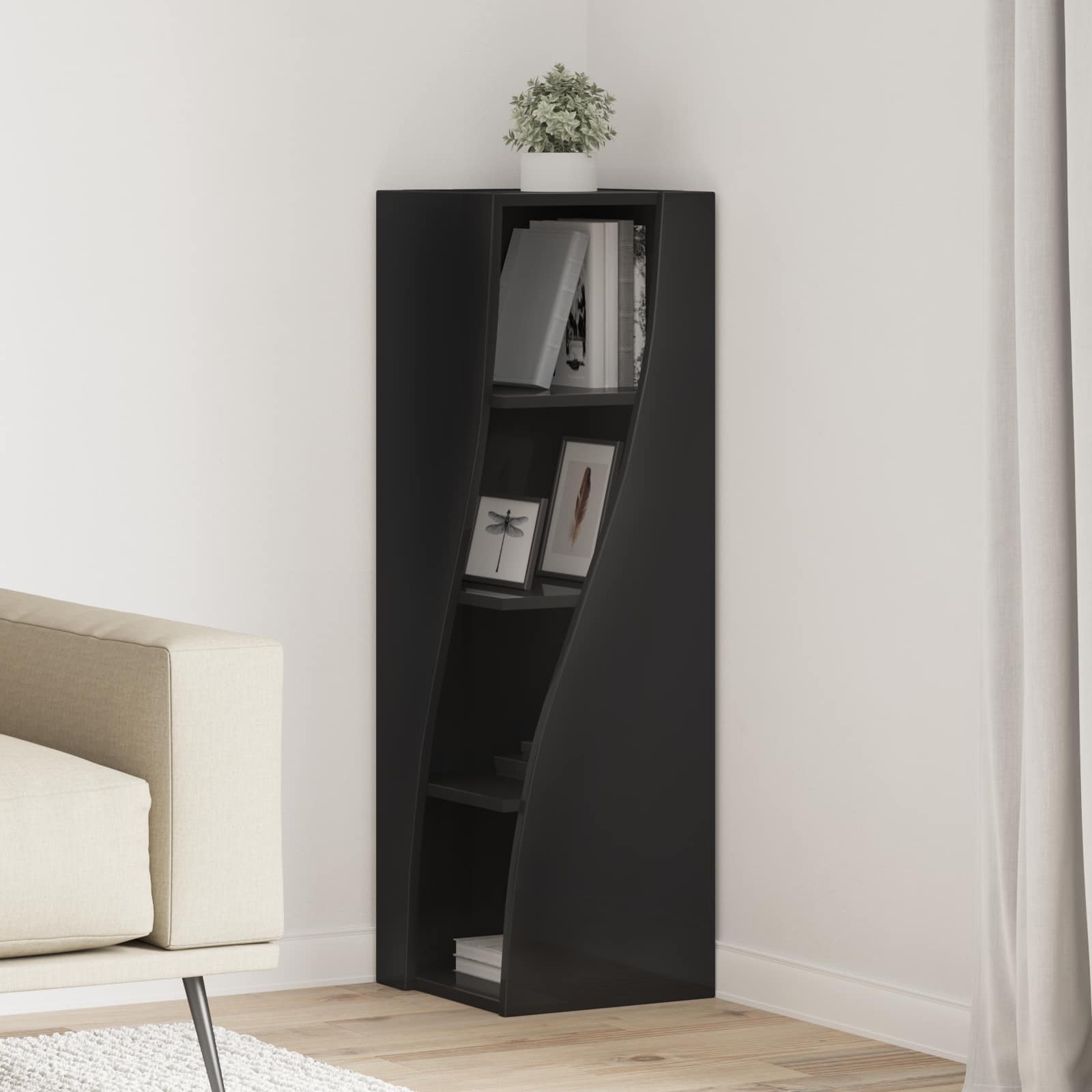 Corner Cabinet White 32x32x102cm Engineered Wood