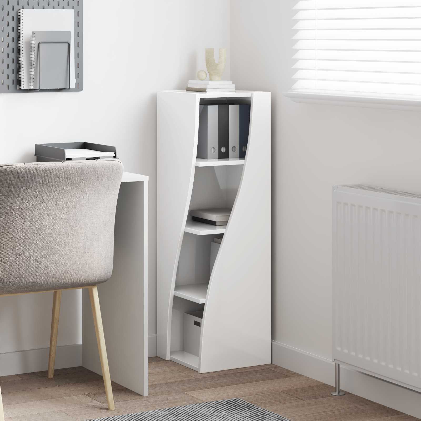 Corner Cabinet White 32x32x102cm Engineered Wood