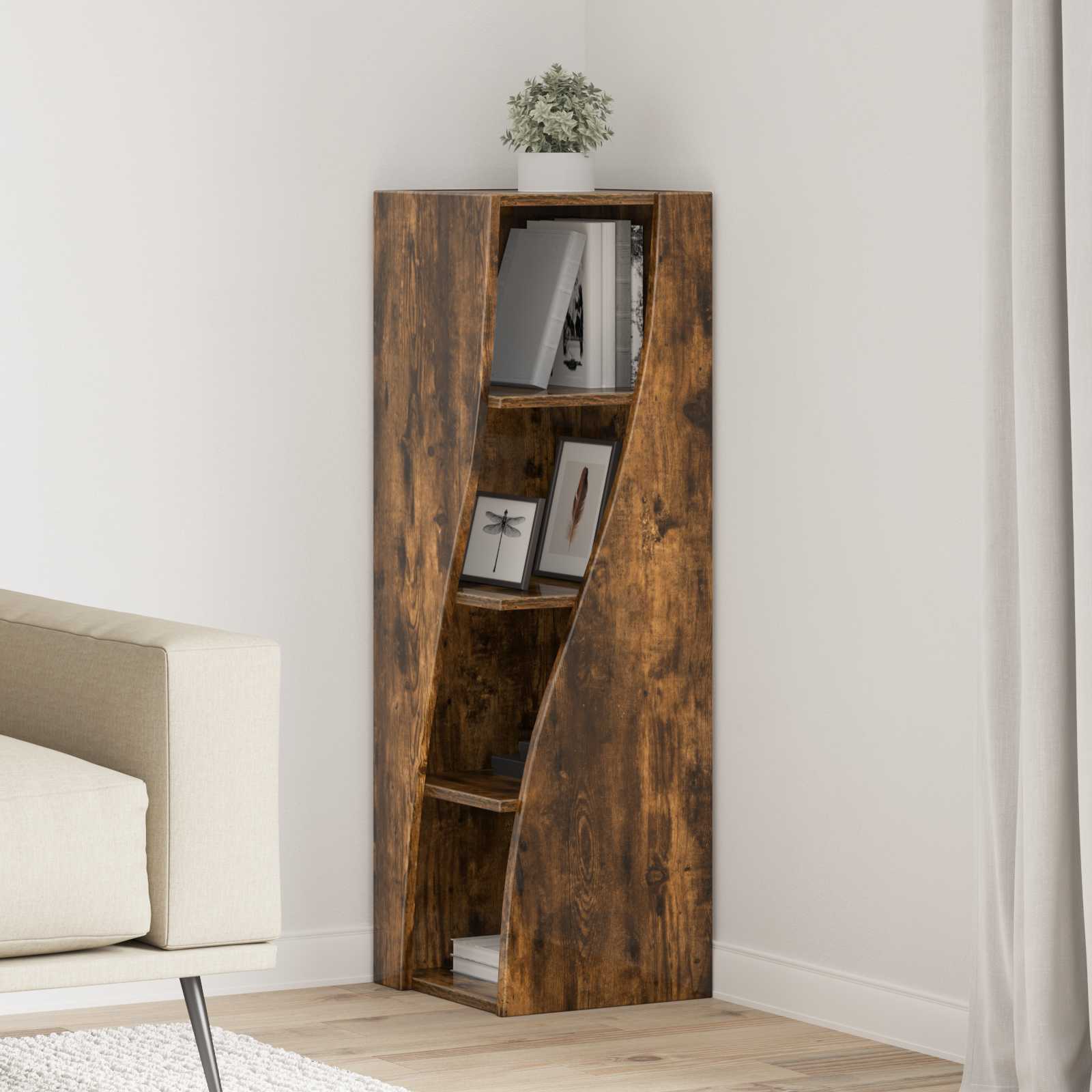 Corner Cabinet White 32x32x102cm Engineered Wood