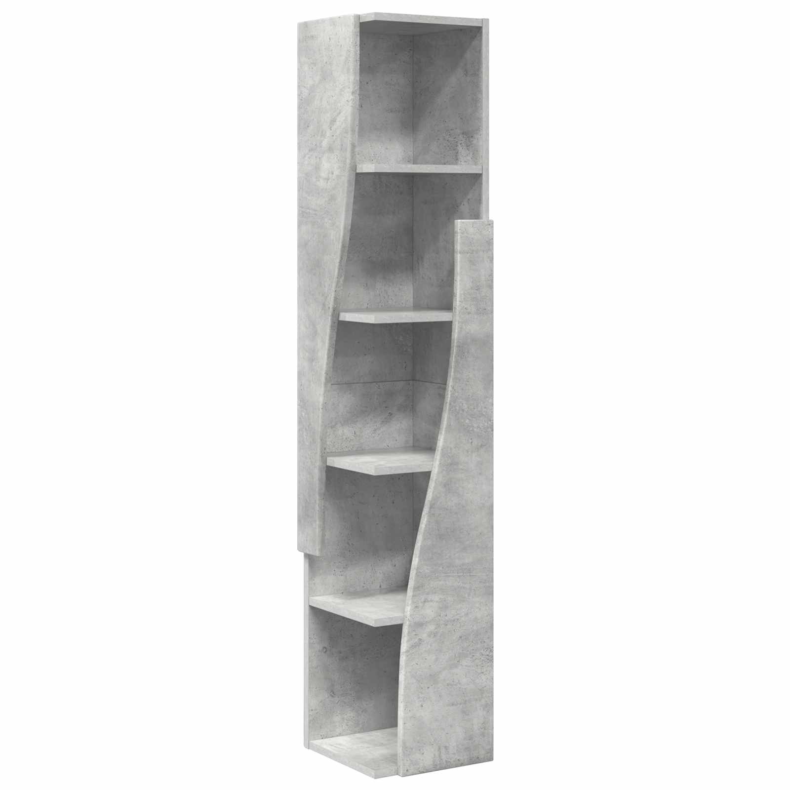 Kampinė spintelė 27,5x27x140cm Apdirbta mediena Betono pilka