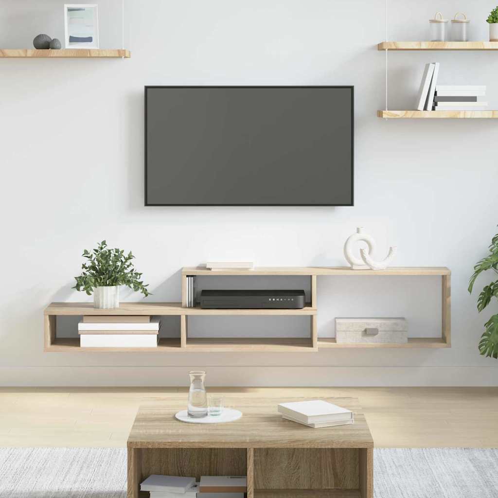 Wall-mounted TV stand 150x25x28.5 cm Engineered wood