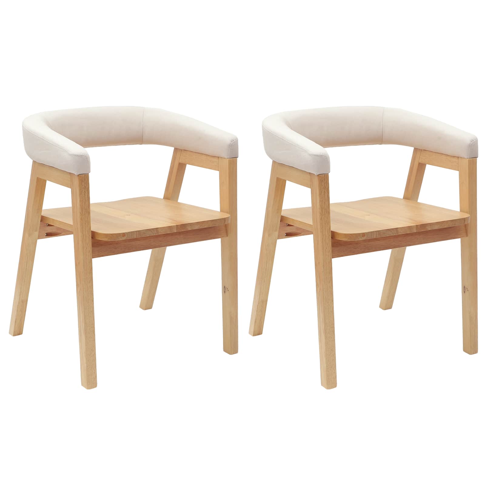 Dining Chairs 2 pcs Natural 54 x 57 x 73 cm