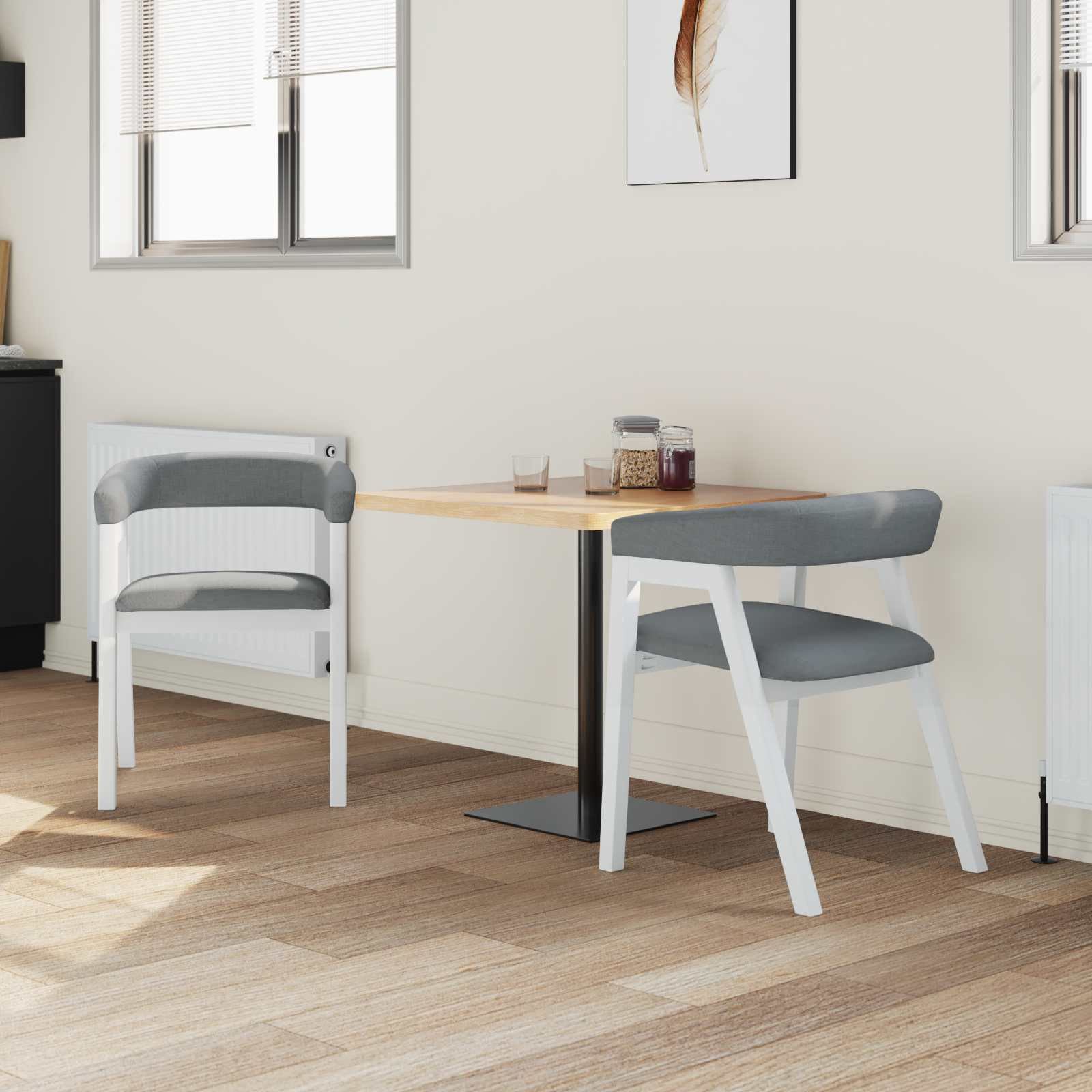 Dining Chairs 2 pcs White 54 x 57 x 73 cm