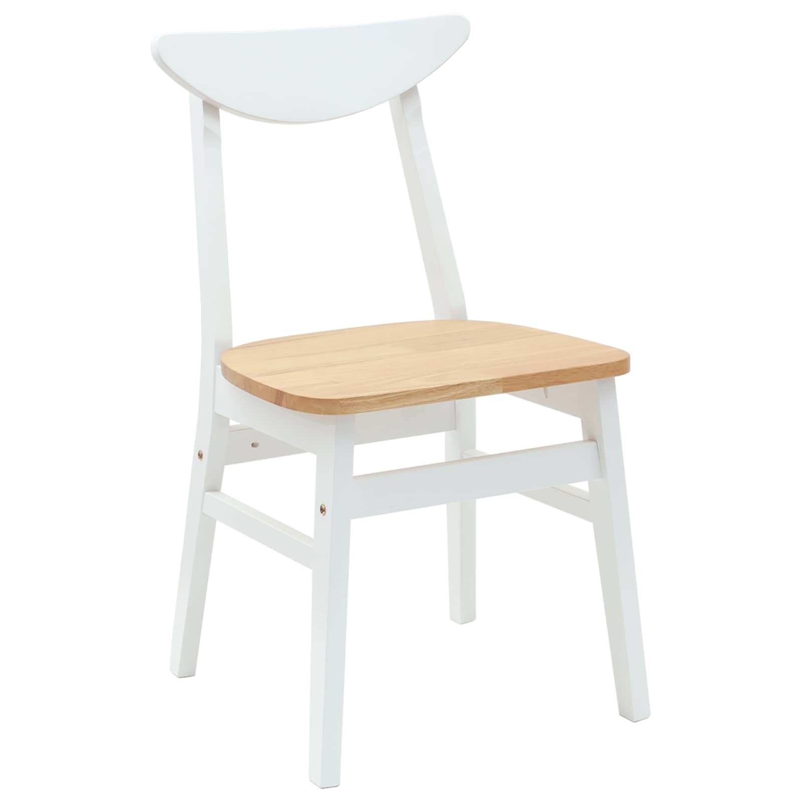 Valgomojo kėdės 2 pcs Balta 42 x 47.5 x 81 cm