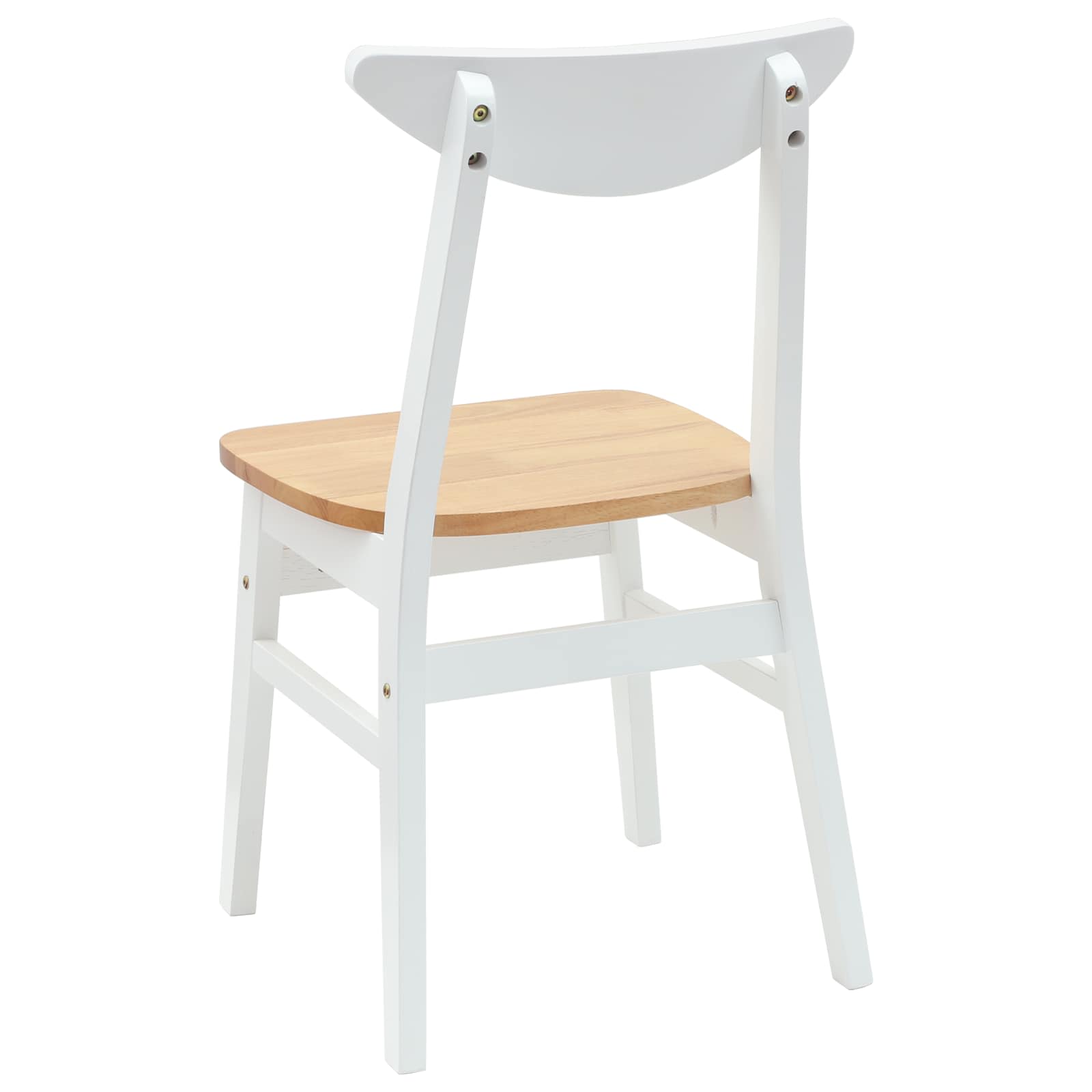 Valgomojo kėdės 2 pcs Balta 42 x 47.5 x 81 cm