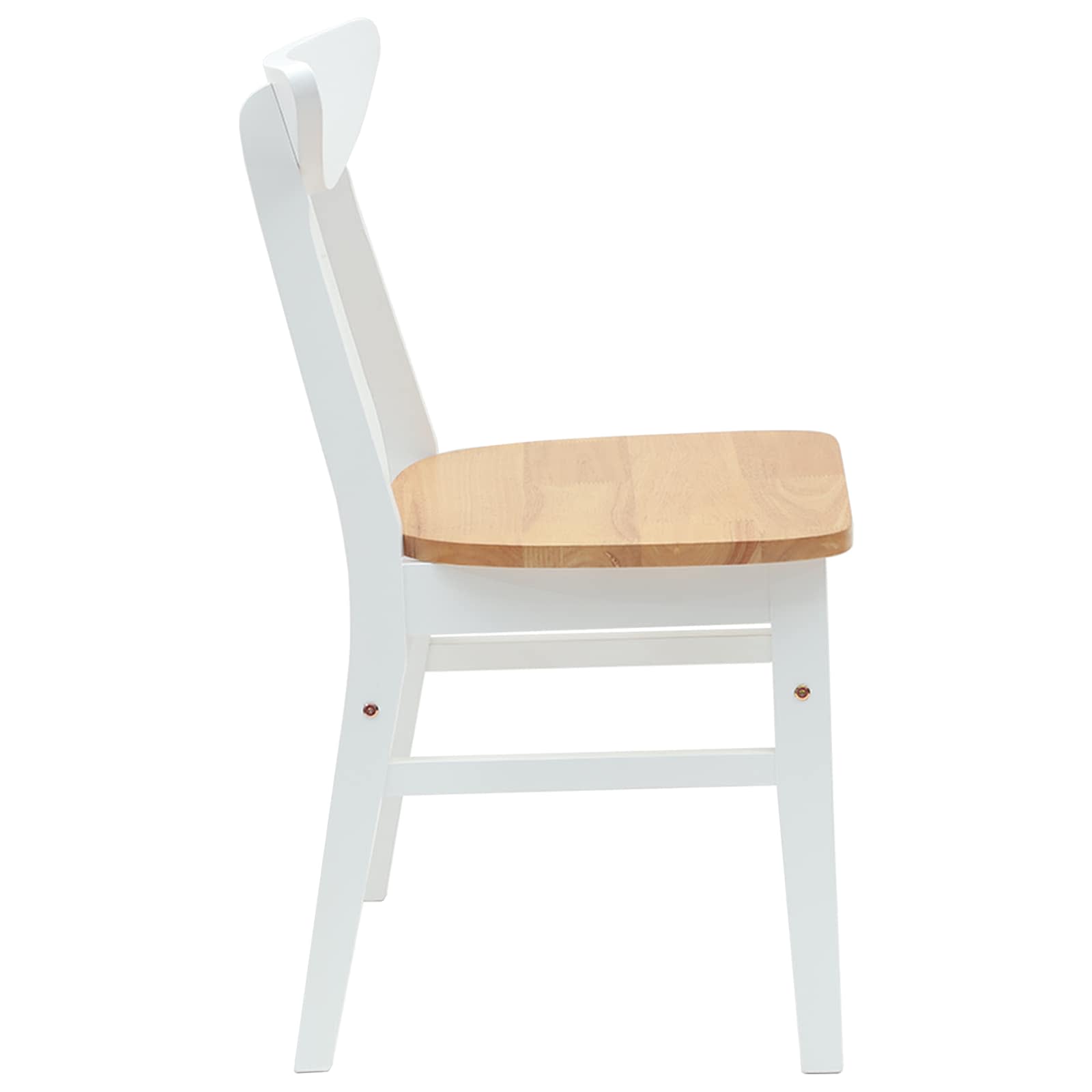 Valgomojo kėdės 2 pcs Balta 42 x 47.5 x 81 cm