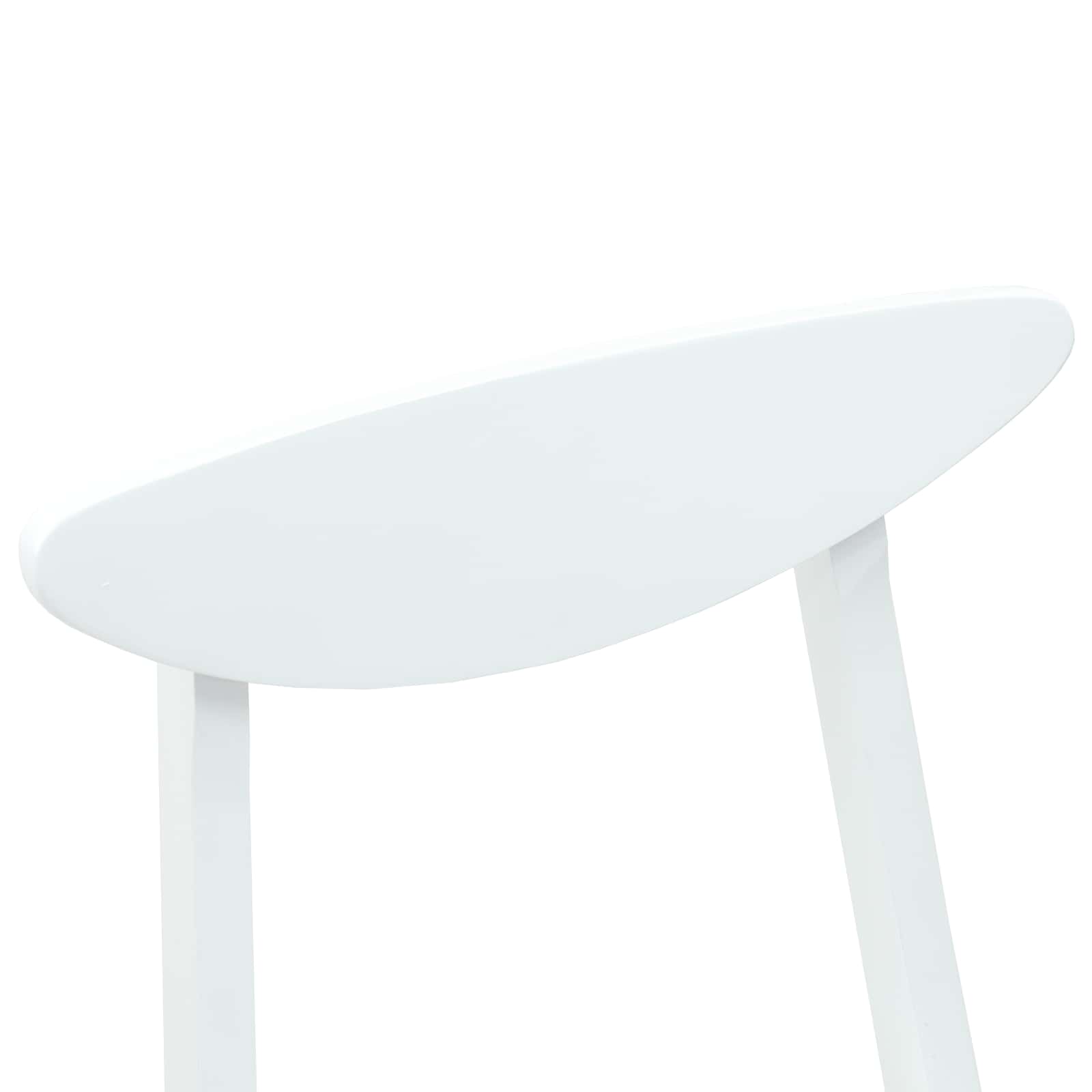 Valgomojo kėdės 2 pcs Balta 42 x 47.5 x 81 cm