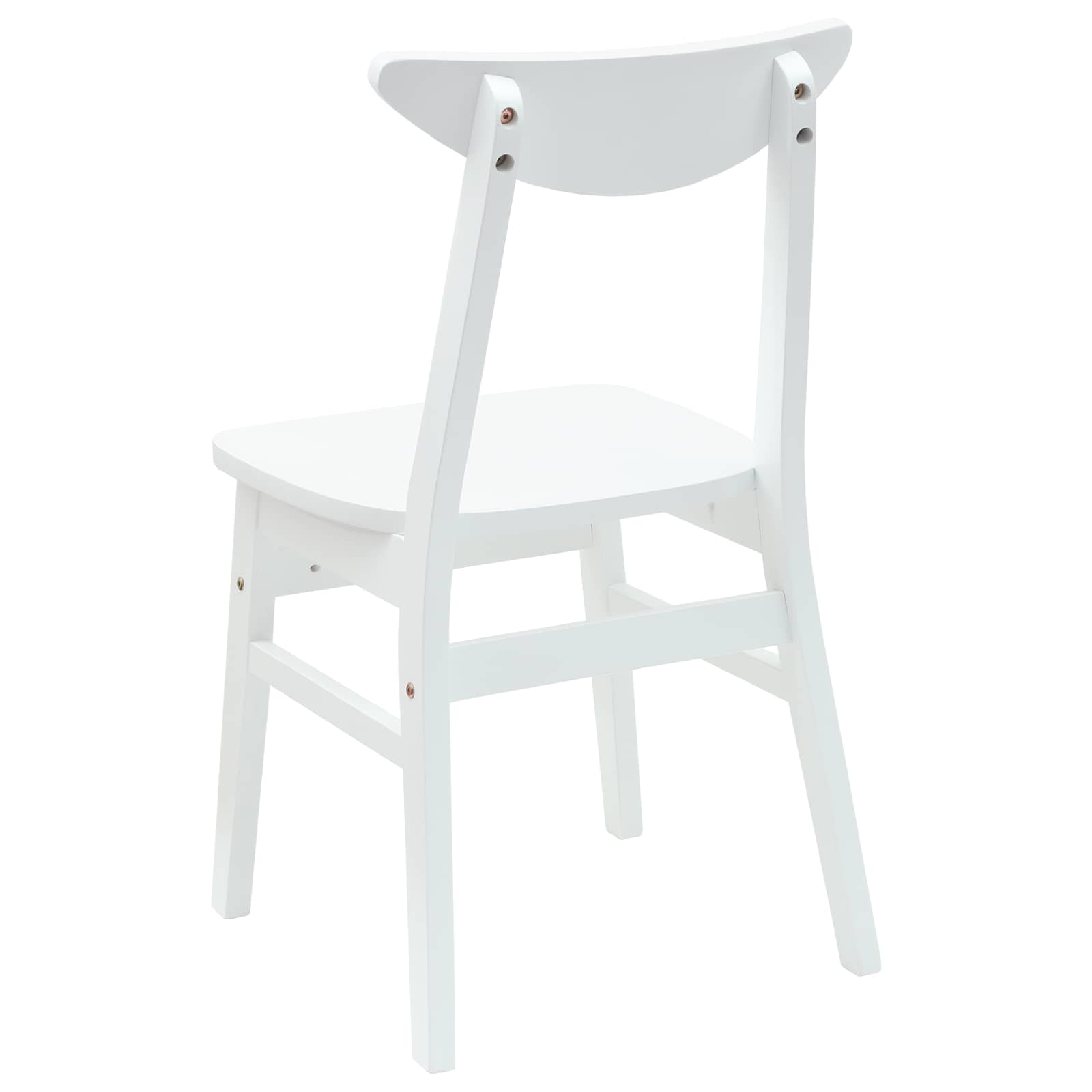 Valgomojo kėdės 2 pcs Balta 42 x 47.5 x 81 cm