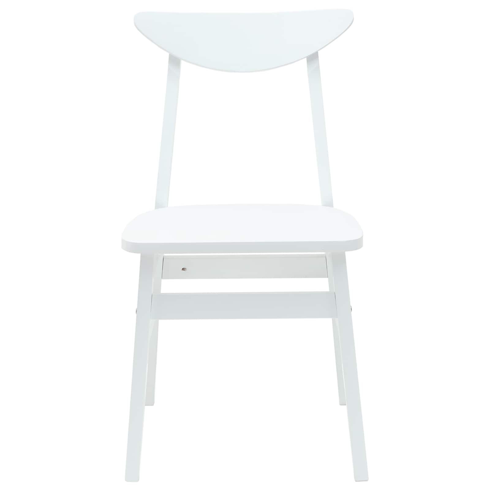 Valgomojo kėdės 2 pcs Balta 42 x 47.5 x 81 cm