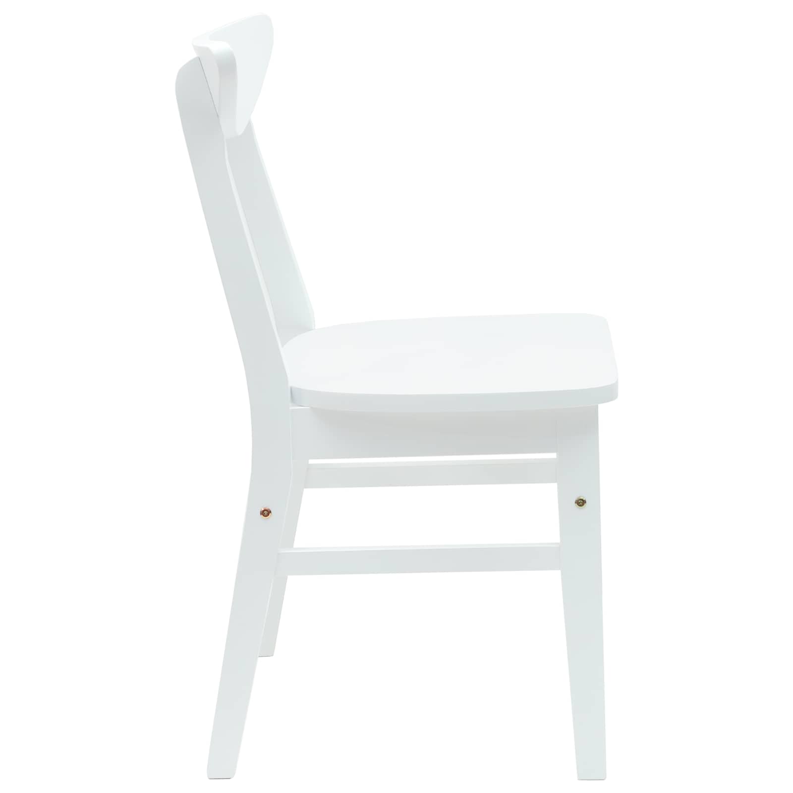 Valgomojo kėdės 2 pcs Balta 42 x 47.5 x 81 cm