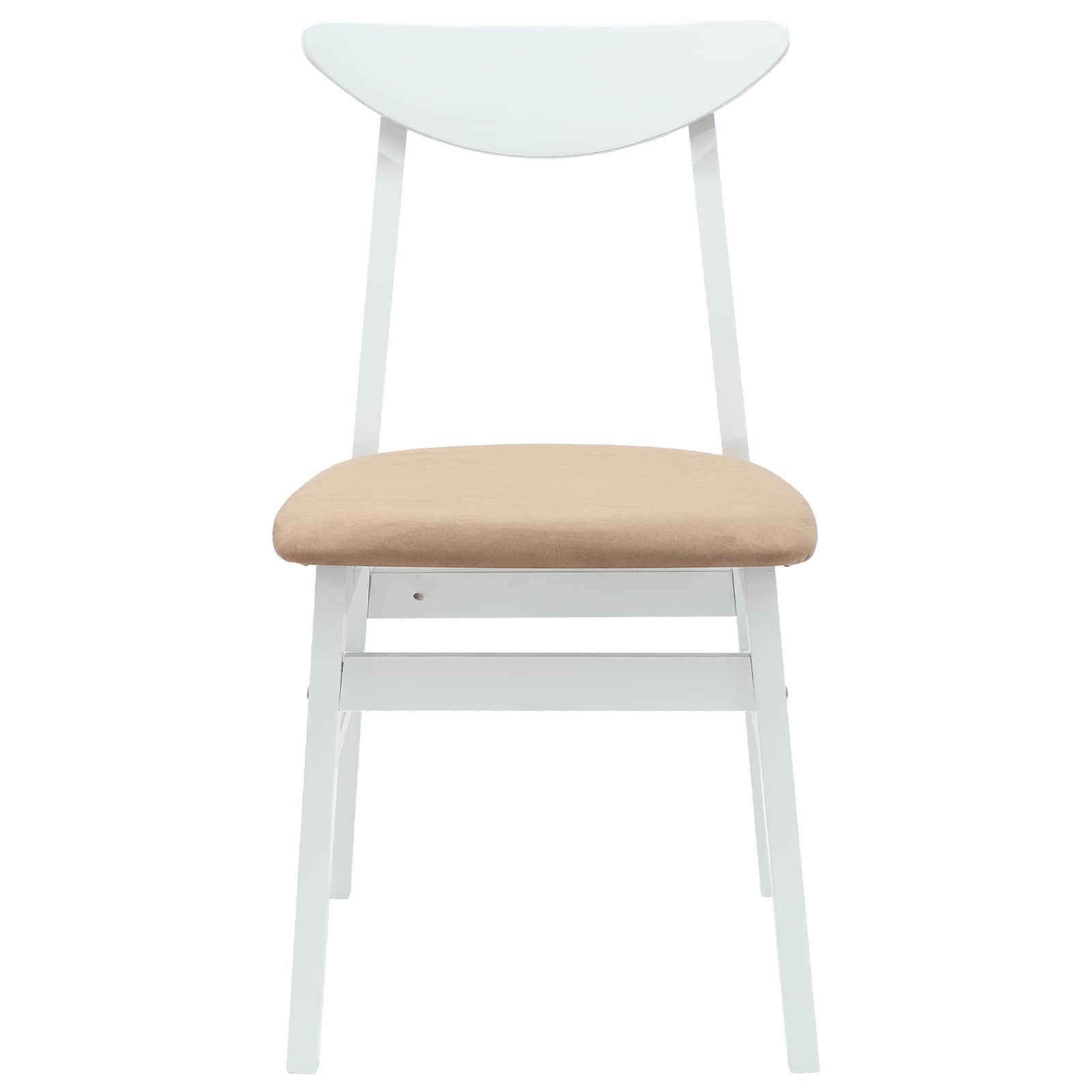 Valgomojo kėdės 2 pcs Balta 42 x 47.5 x 81 cm