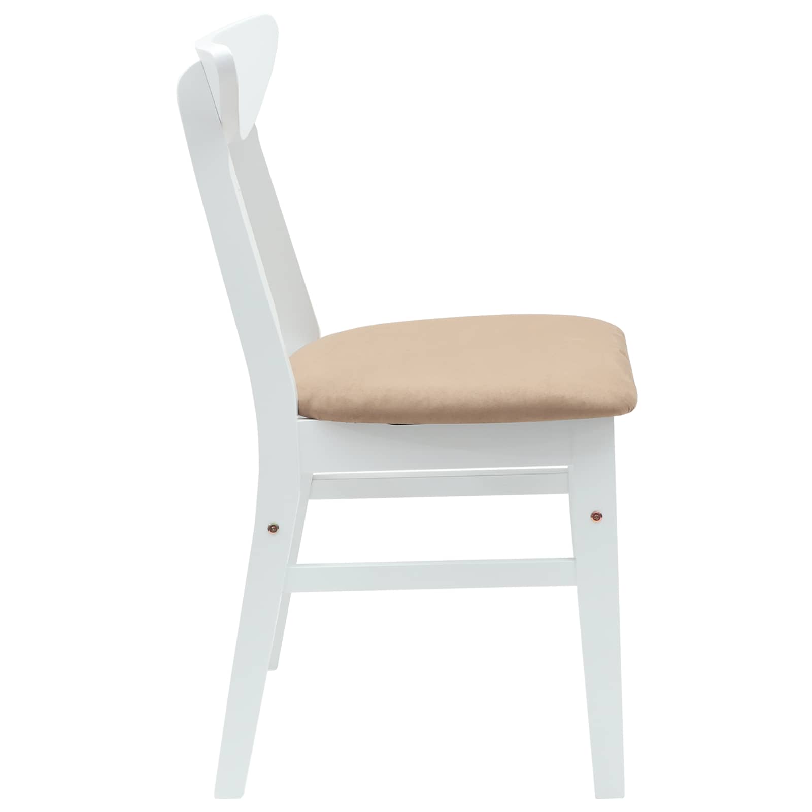 Valgomojo kėdės 2 pcs Balta 42 x 47.5 x 81 cm