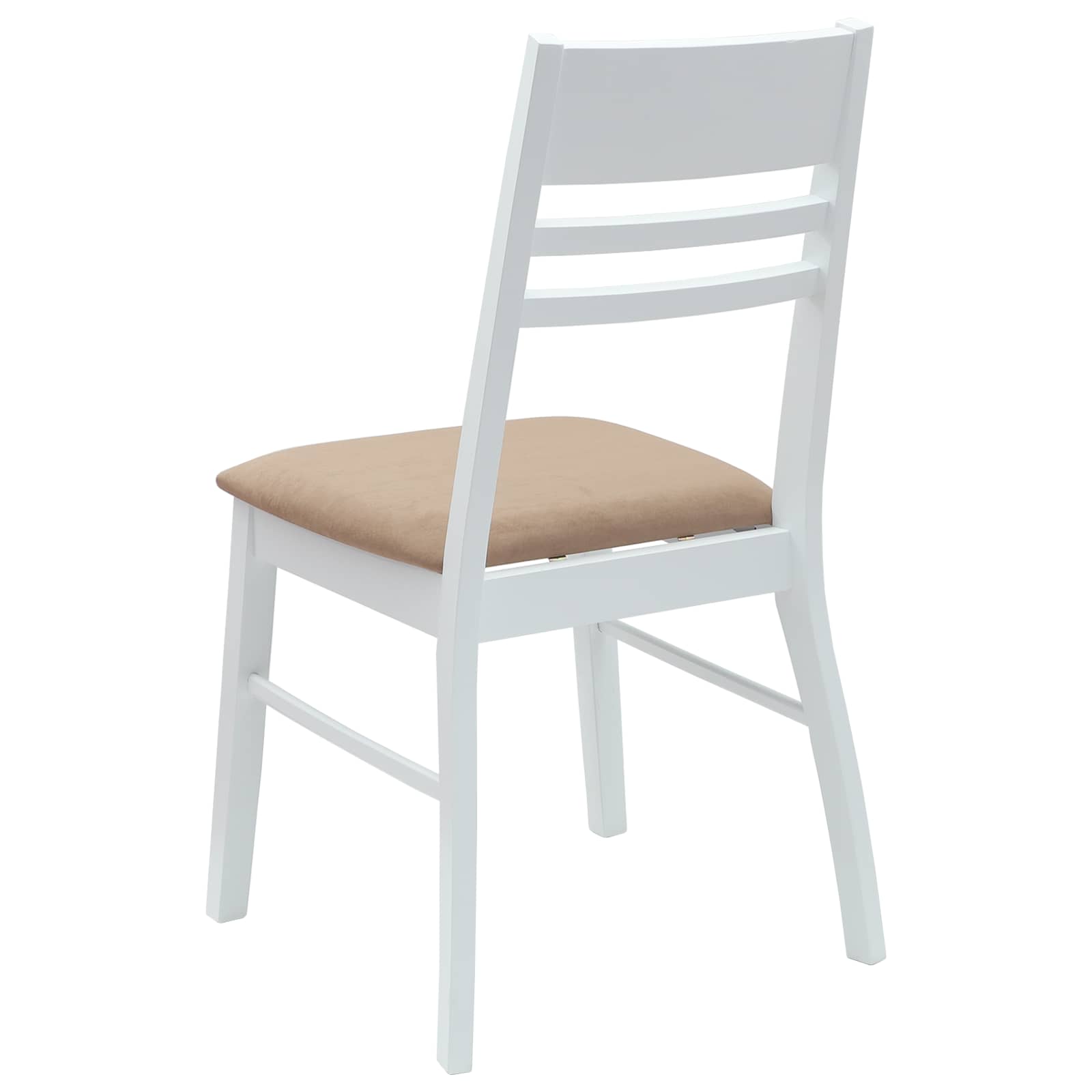 Valgomojo kėdės 2 pcs Balta 43 x 54 x 89 cm Kietas gumos medis
