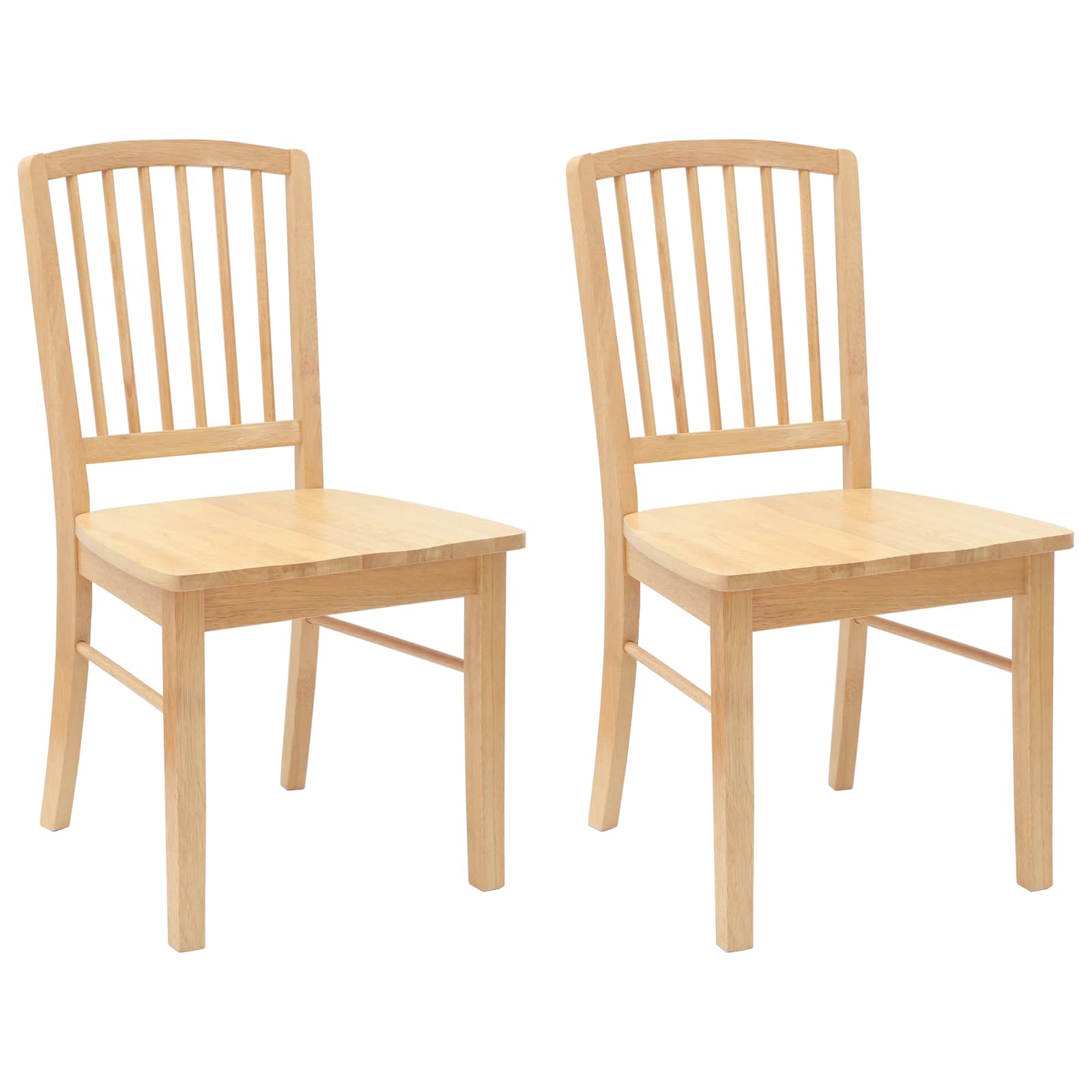 Valgomojo kėdės 2 pcs Natūrali 50 x 52,5 x 91 cm