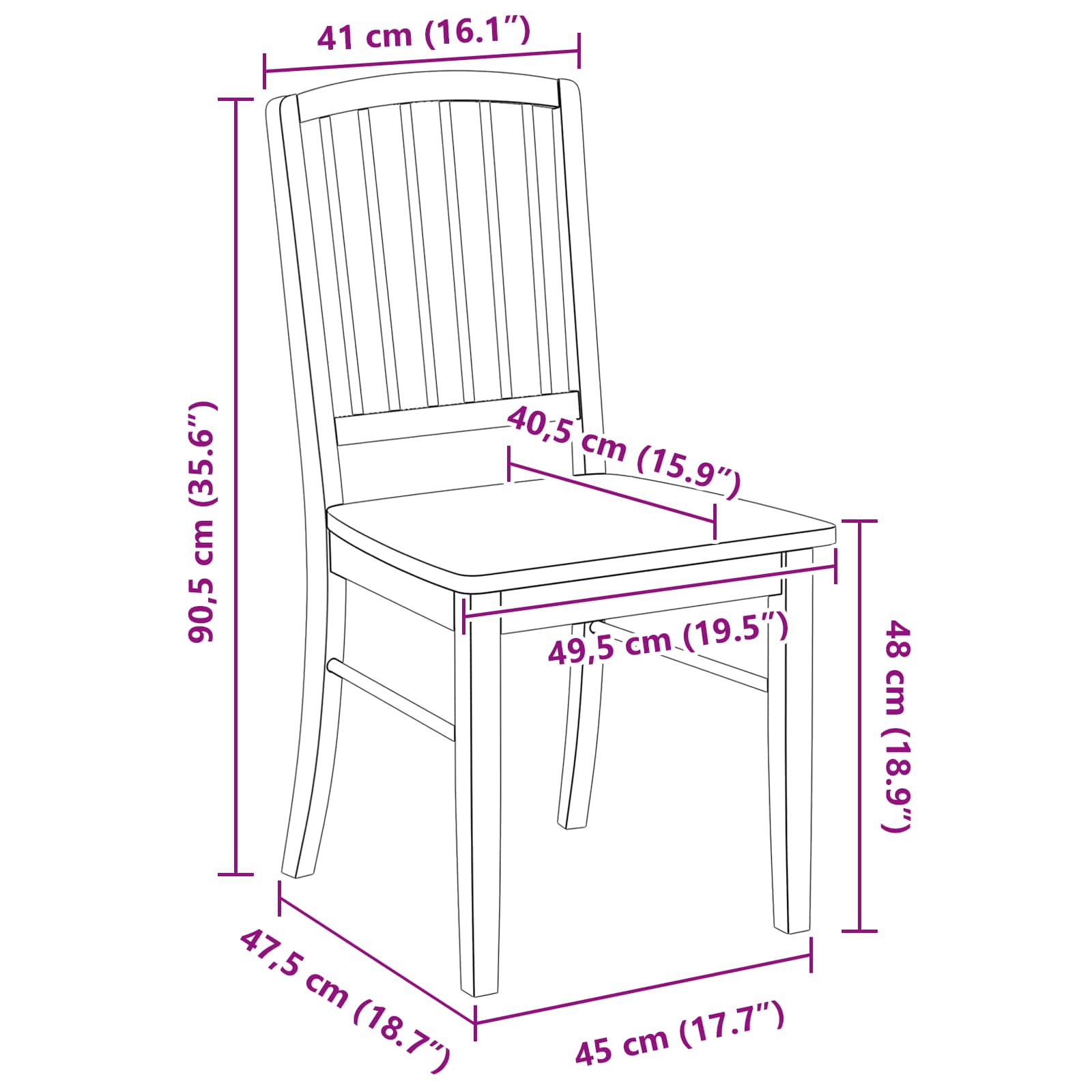 Valgomojo kėdės 2 pcs Balta 50 x 52,5 x 91 cm