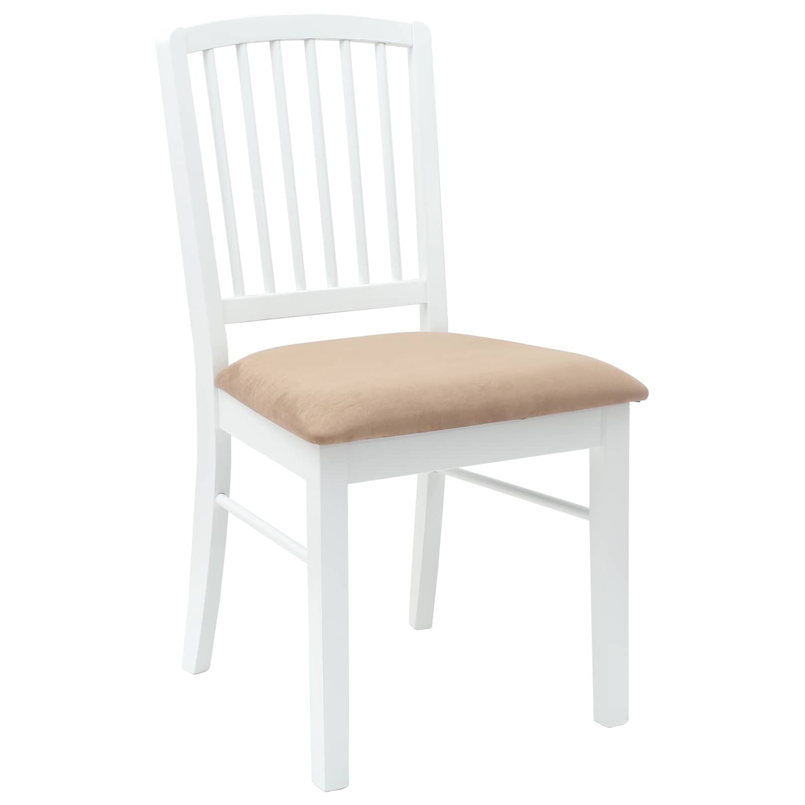 Valgomojo kėdės 2 pcs Balta 50 x 52,5 x 91 cm