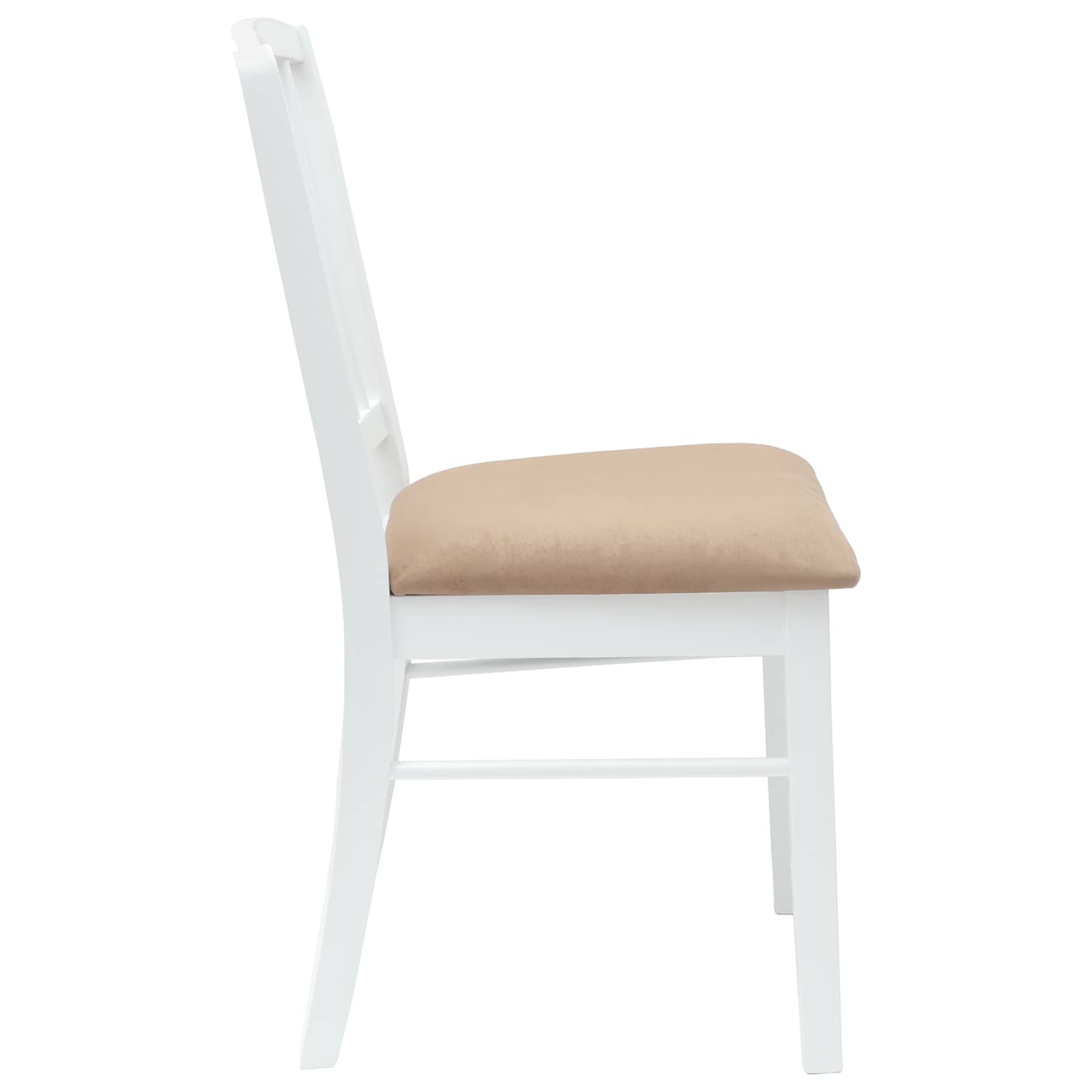 Valgomojo kėdės 2 pcs Balta 50 x 52,5 x 91 cm