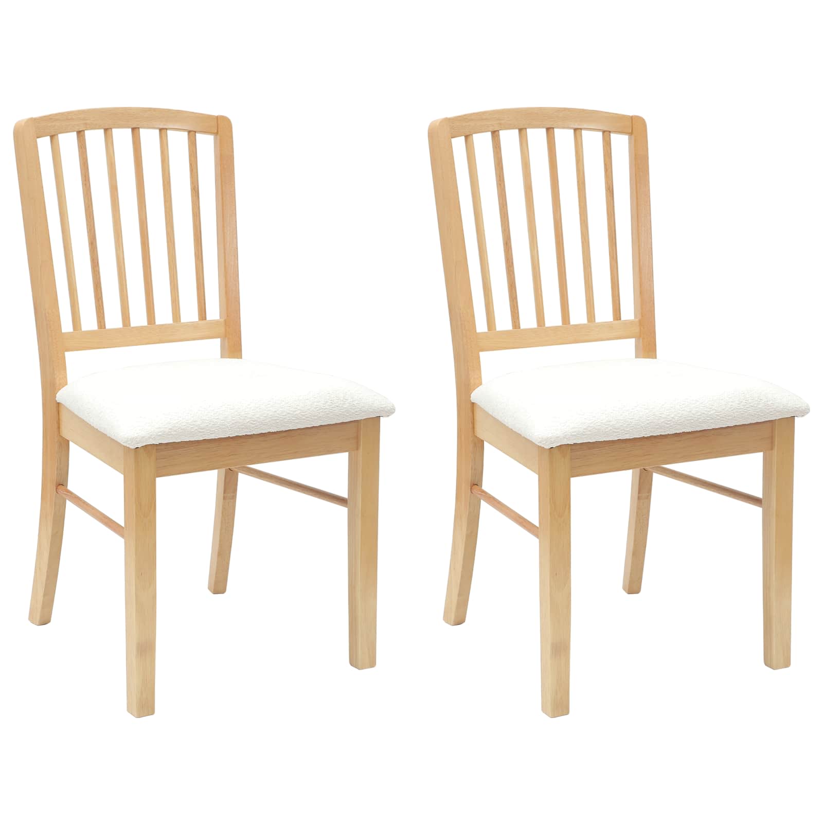 Valgomojo kėdės 2 pcs Natūrali 50 x 52,5 x 91 cm