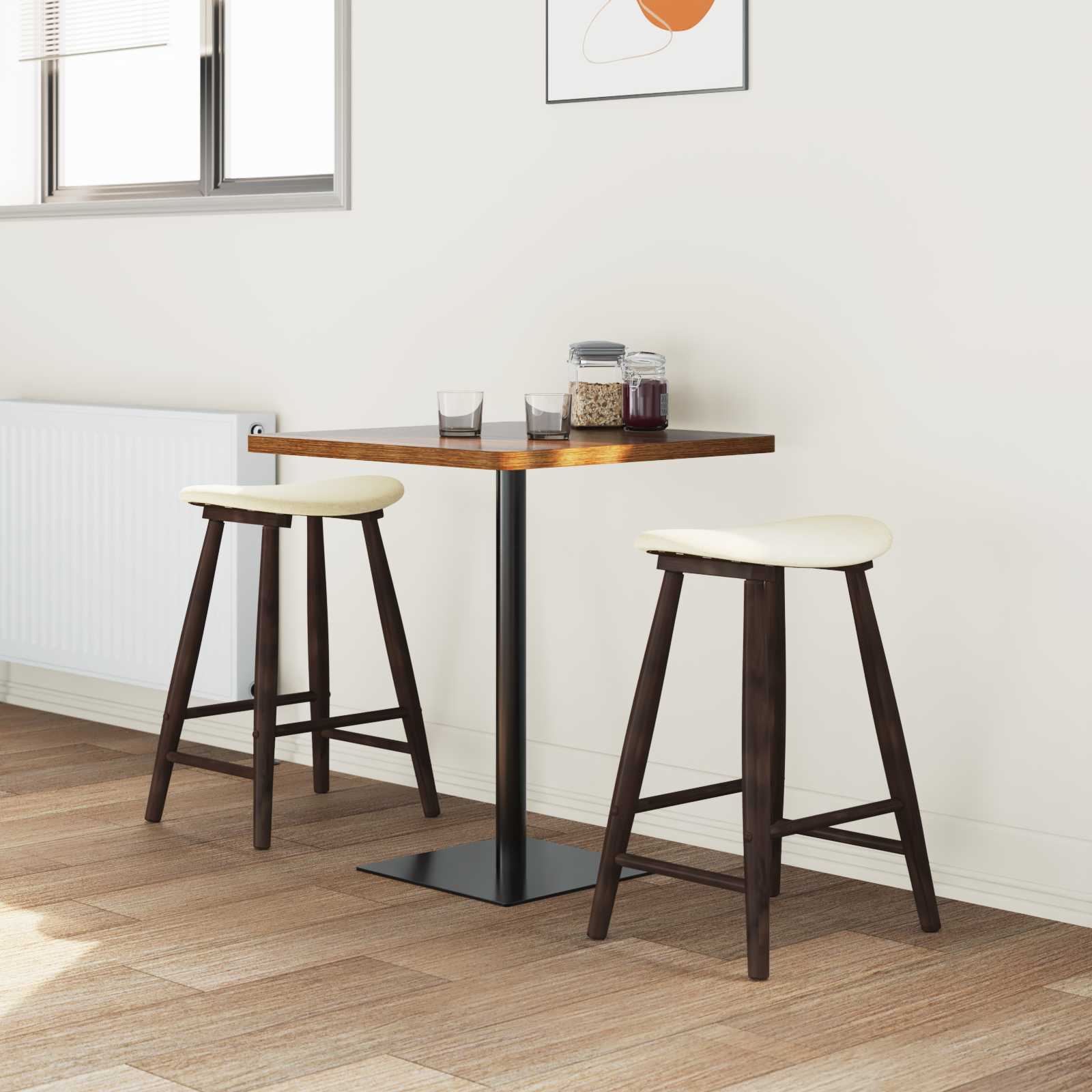 Valgomojo kėdės 2 pcs Šviesiai rudas 46 x 37 x 63 cm