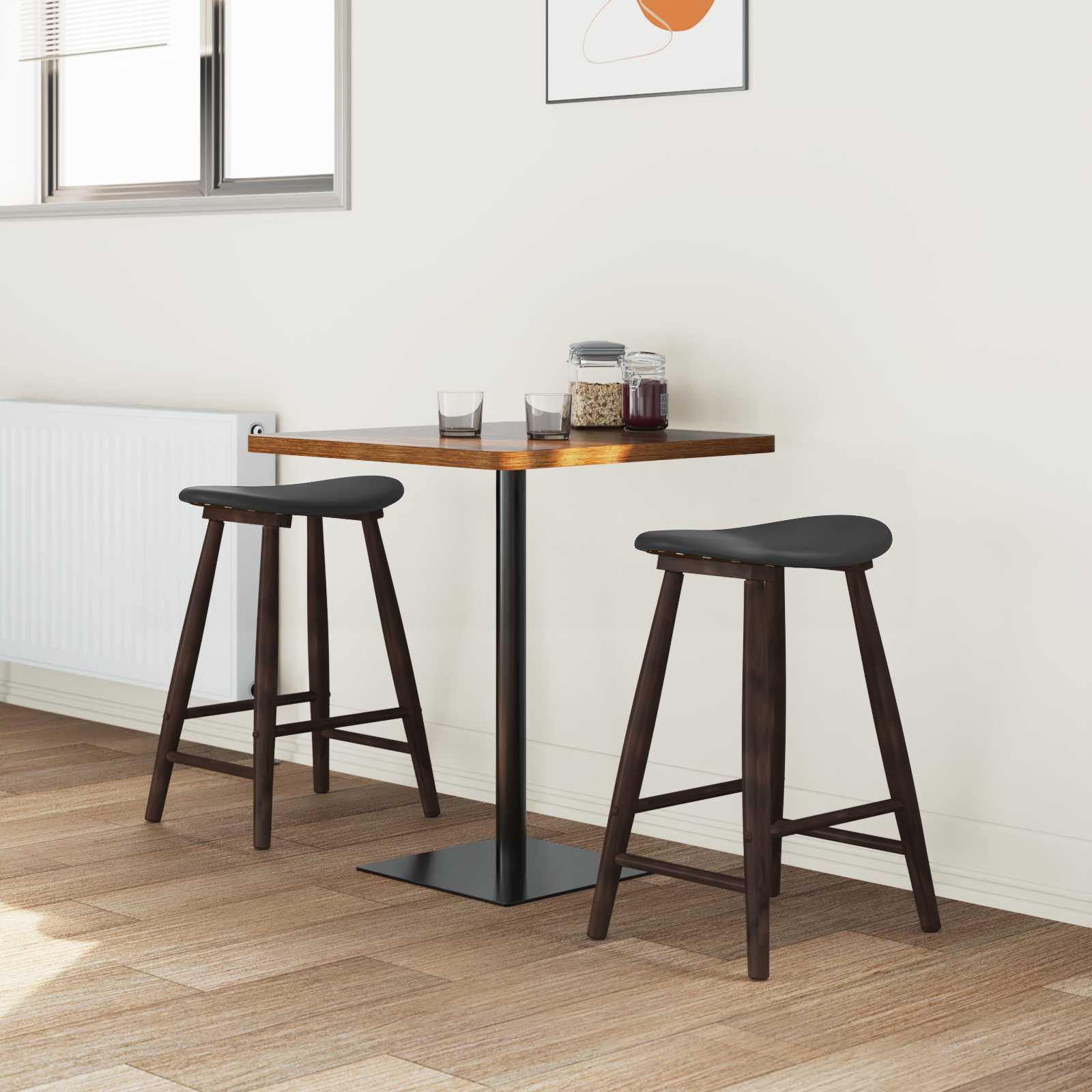 Valgomojo kėdės 2 pcs Šviesiai rudas 46 x 37 x 63 cm