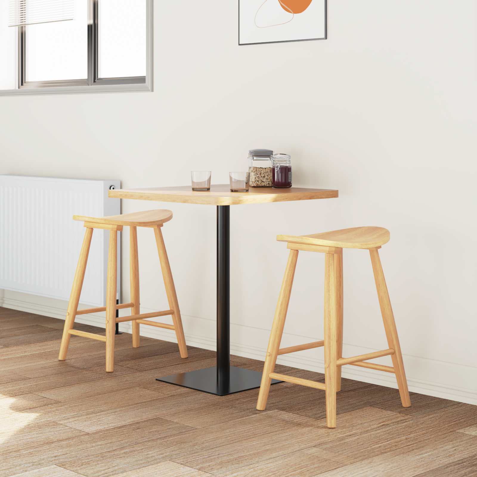 Dining Chairs 2 pcs Natural 46 x 37 x 63 cm