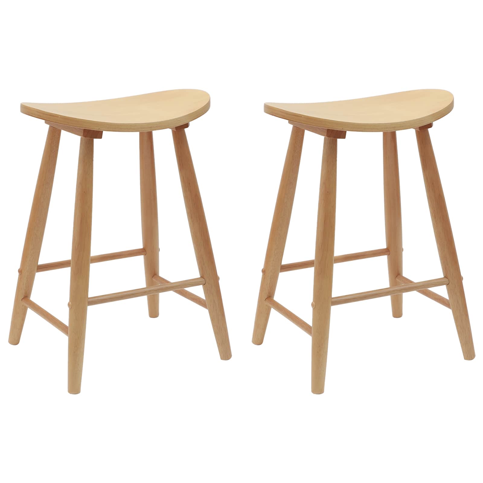 Dining Chairs 2 pcs Natural 46 x 37 x 63 cm