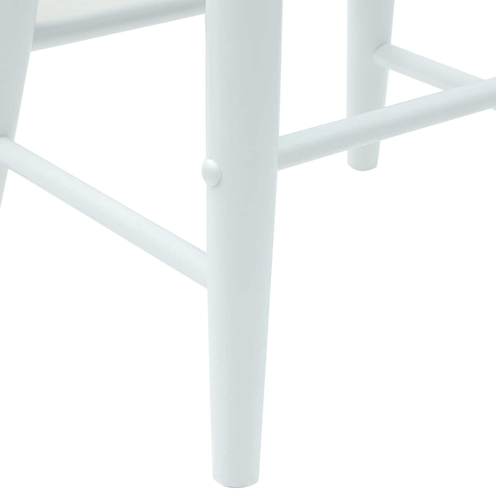 Dining Chairs 2 pcs White 46 x 37 x 63 cm Solid rubberwood