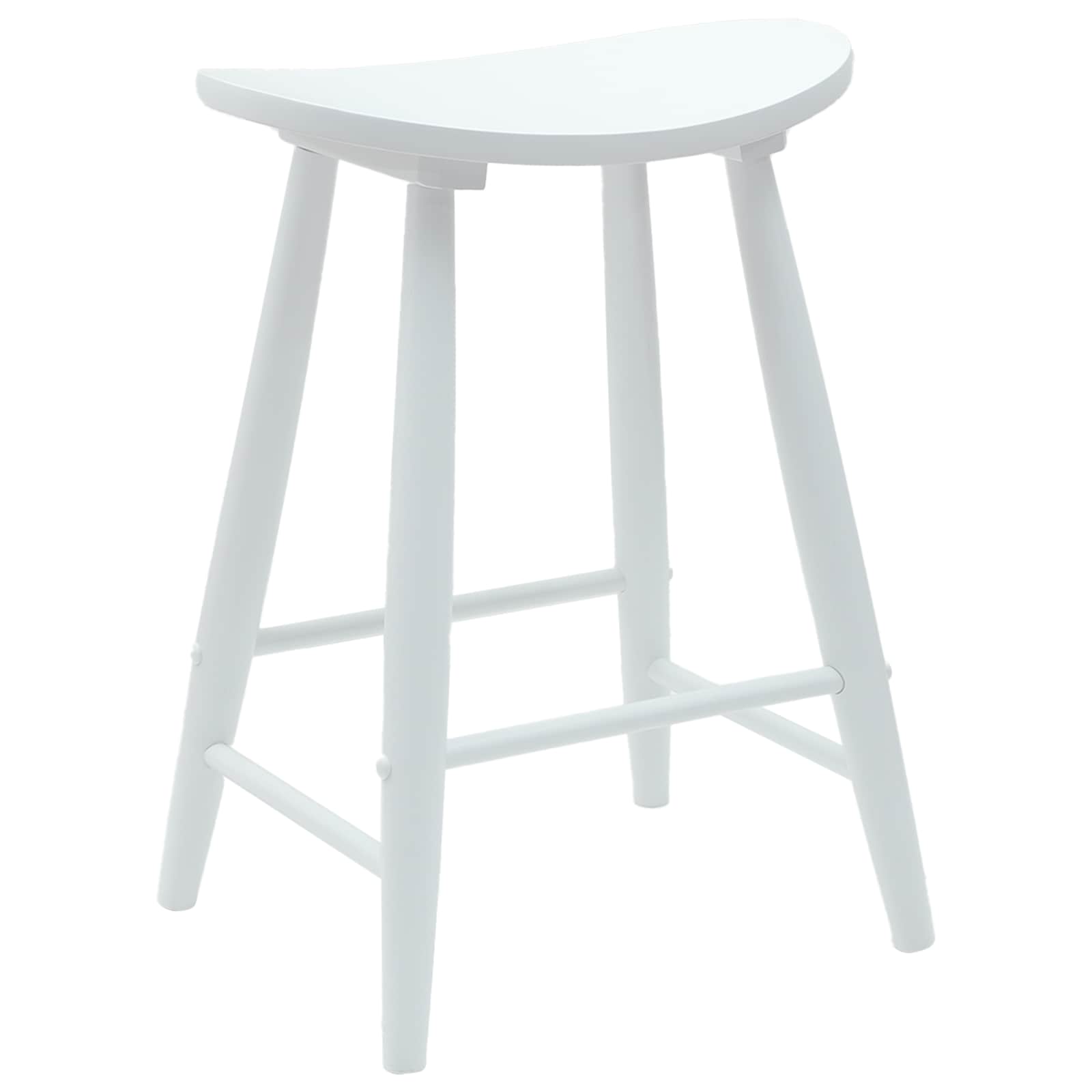 Dining Chairs 2 pcs White 46 x 37 x 63 cm Solid rubberwood