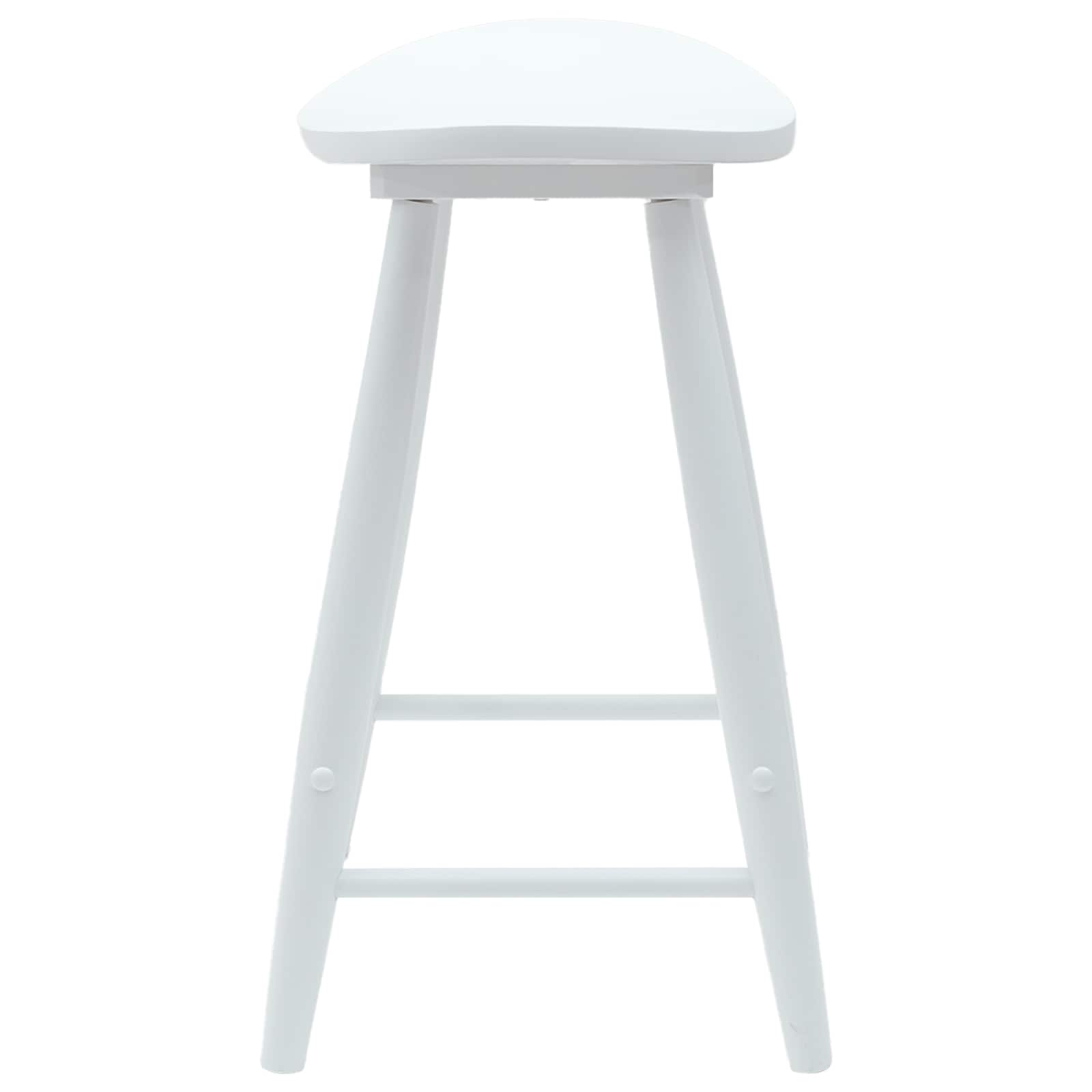 Dining Chairs 2 pcs White 46 x 37 x 63 cm Solid rubberwood