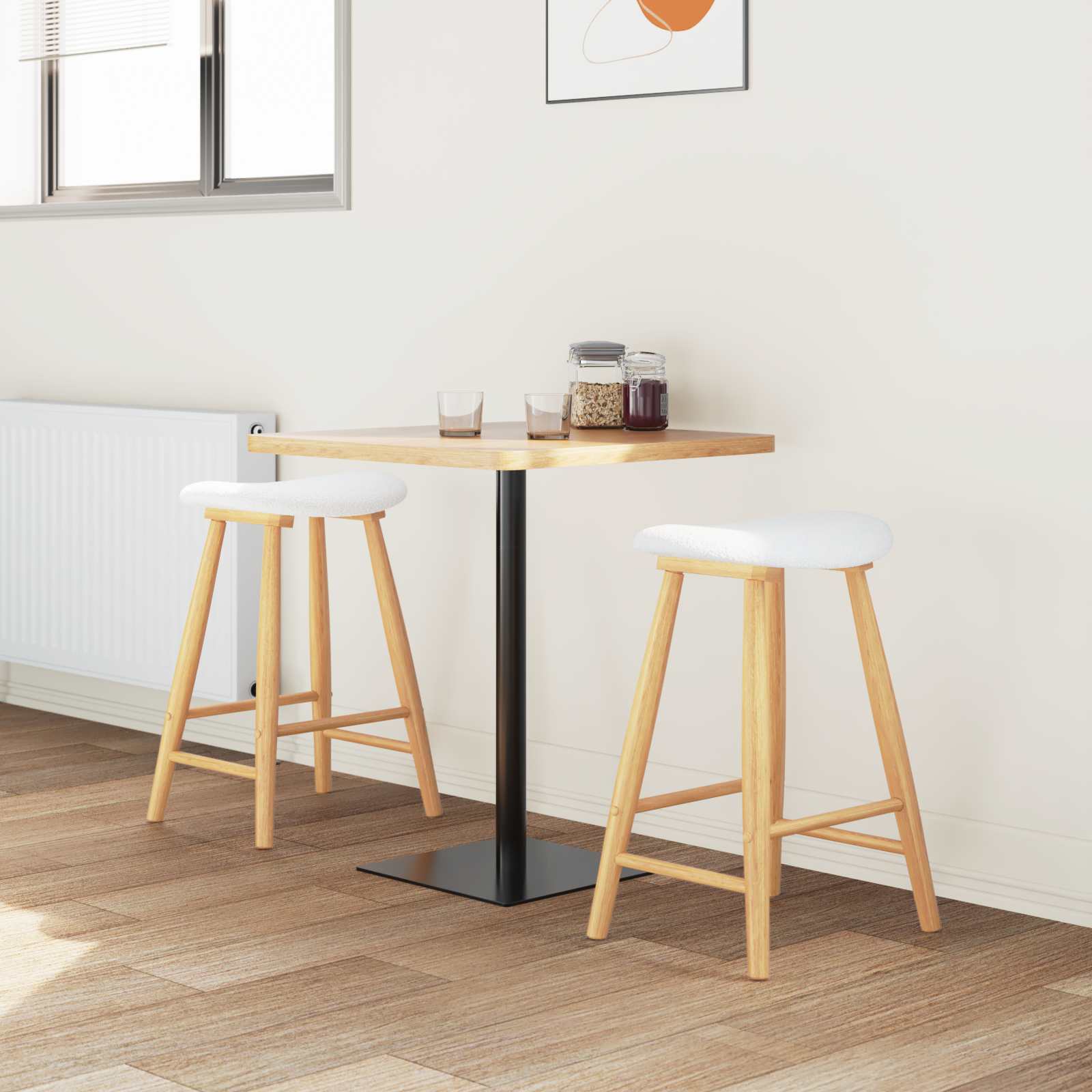Dining Chairs 2 pcs Natural 46 x 37 x 63 cm