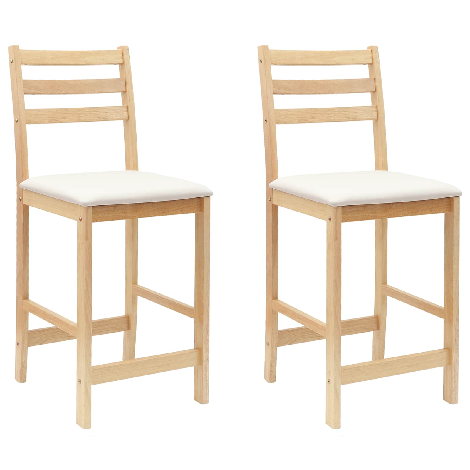 Valgomojo kėdės 2 pcs Natūrali 40 x 47,5 x 99,5 cm
