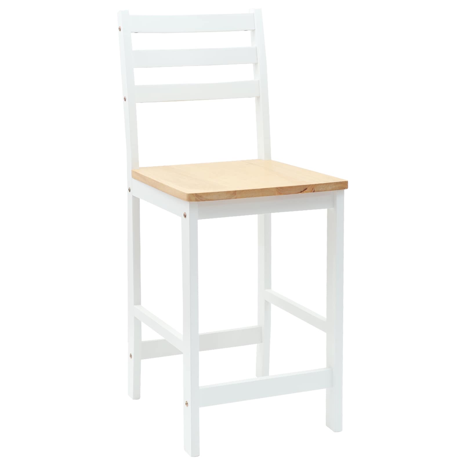 Valgomojo kėdės 2 pcs Balta 40 x 47,5 x 99,5 cm