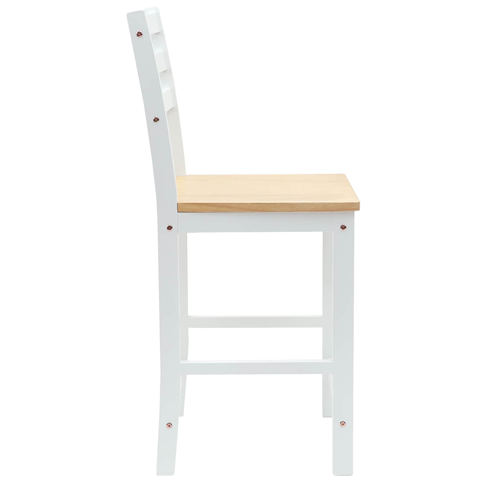 Valgomojo kėdės 2 pcs Balta 40 x 47,5 x 99,5 cm