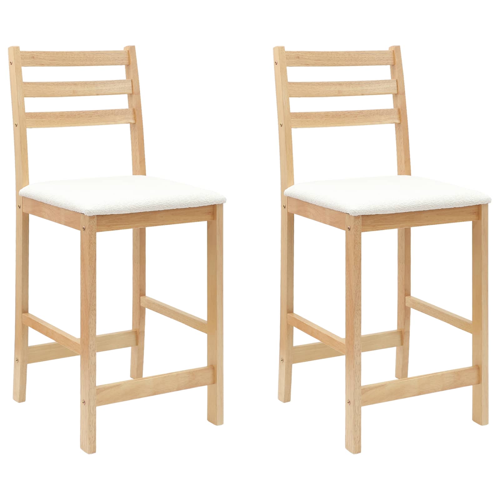 Valgomojo kėdės 2 pcs Natūrali 40 x 47,5 x 99,5 cm