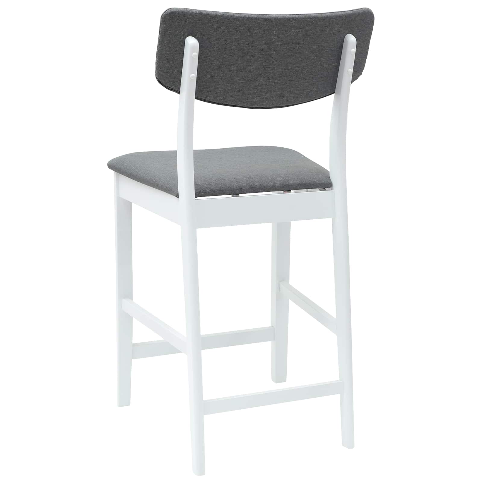 Valgomojo kėdės 2 pcs Balta 48 x 49 x 95 cm Kietas gumos medis