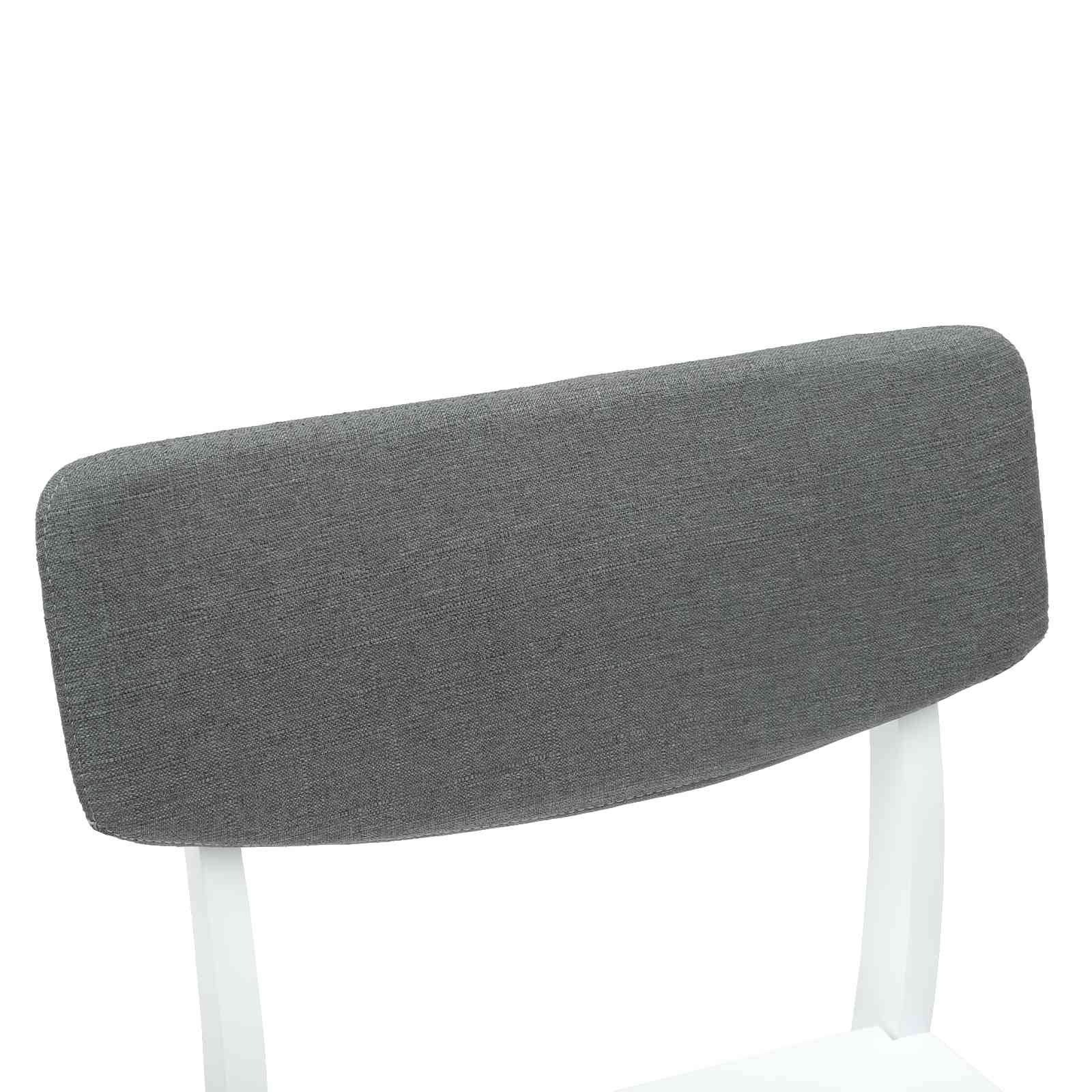 Dining chairs 2 pcs White 48 x 49 x 95 cm Solid rubberwood