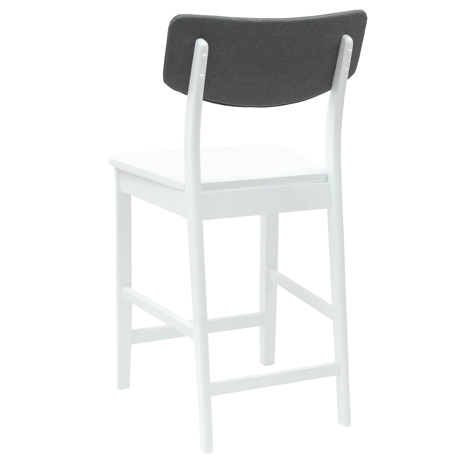 Dining chairs 2 pcs White 48 x 49 x 95 cm Solid rubberwood
