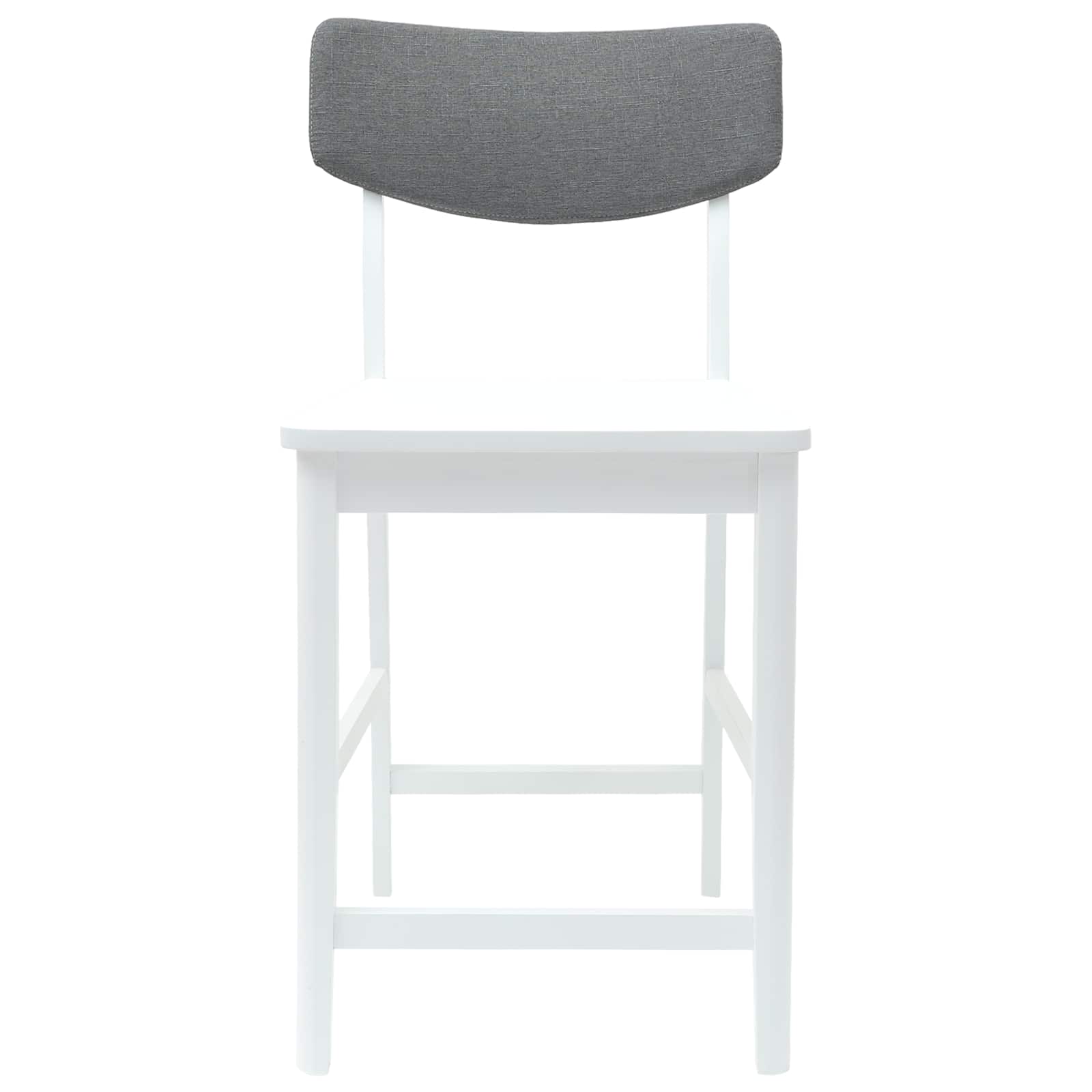 Dining chairs 2 pcs White 48 x 49 x 95 cm Solid rubberwood