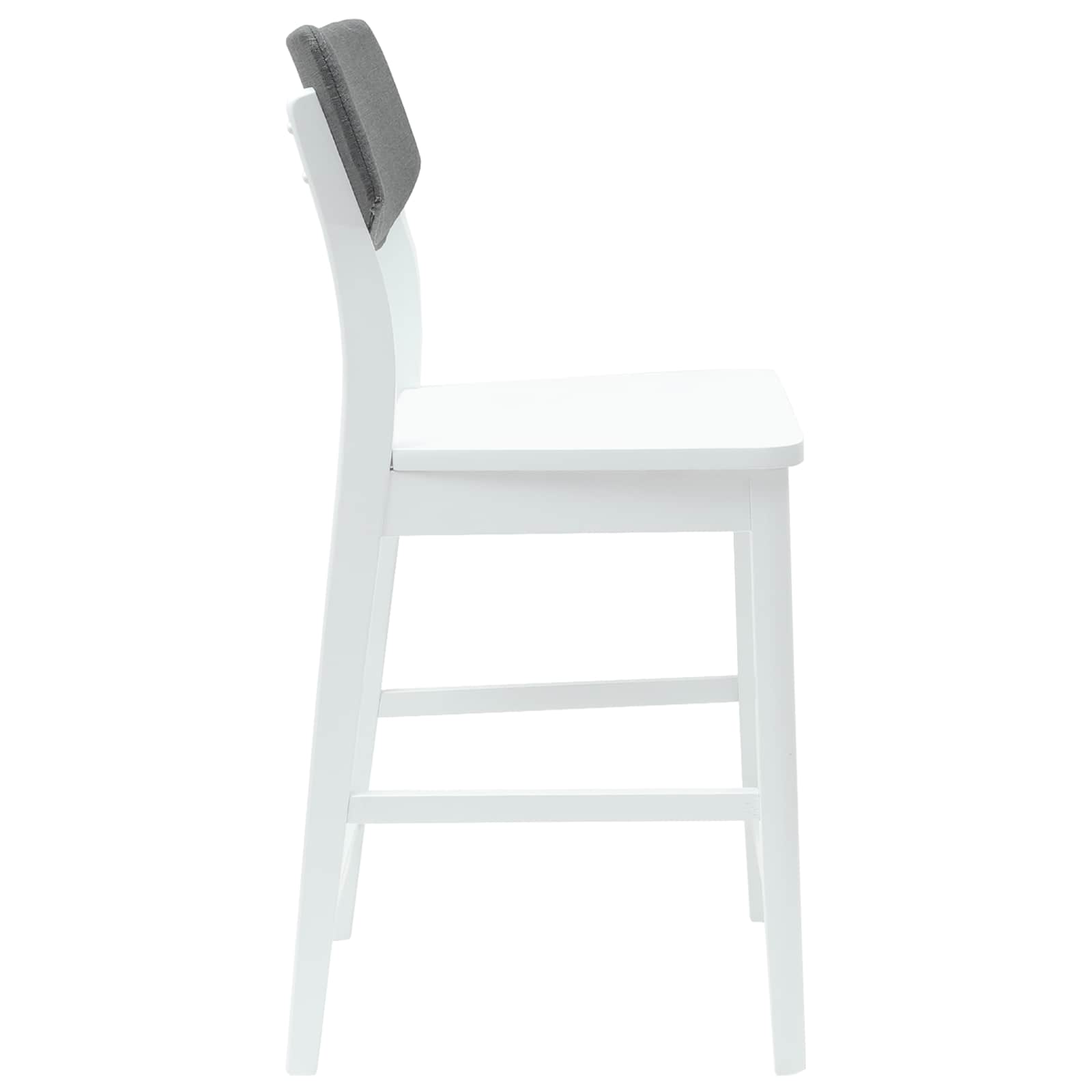 Dining chairs 2 pcs White 48 x 49 x 95 cm Solid rubberwood