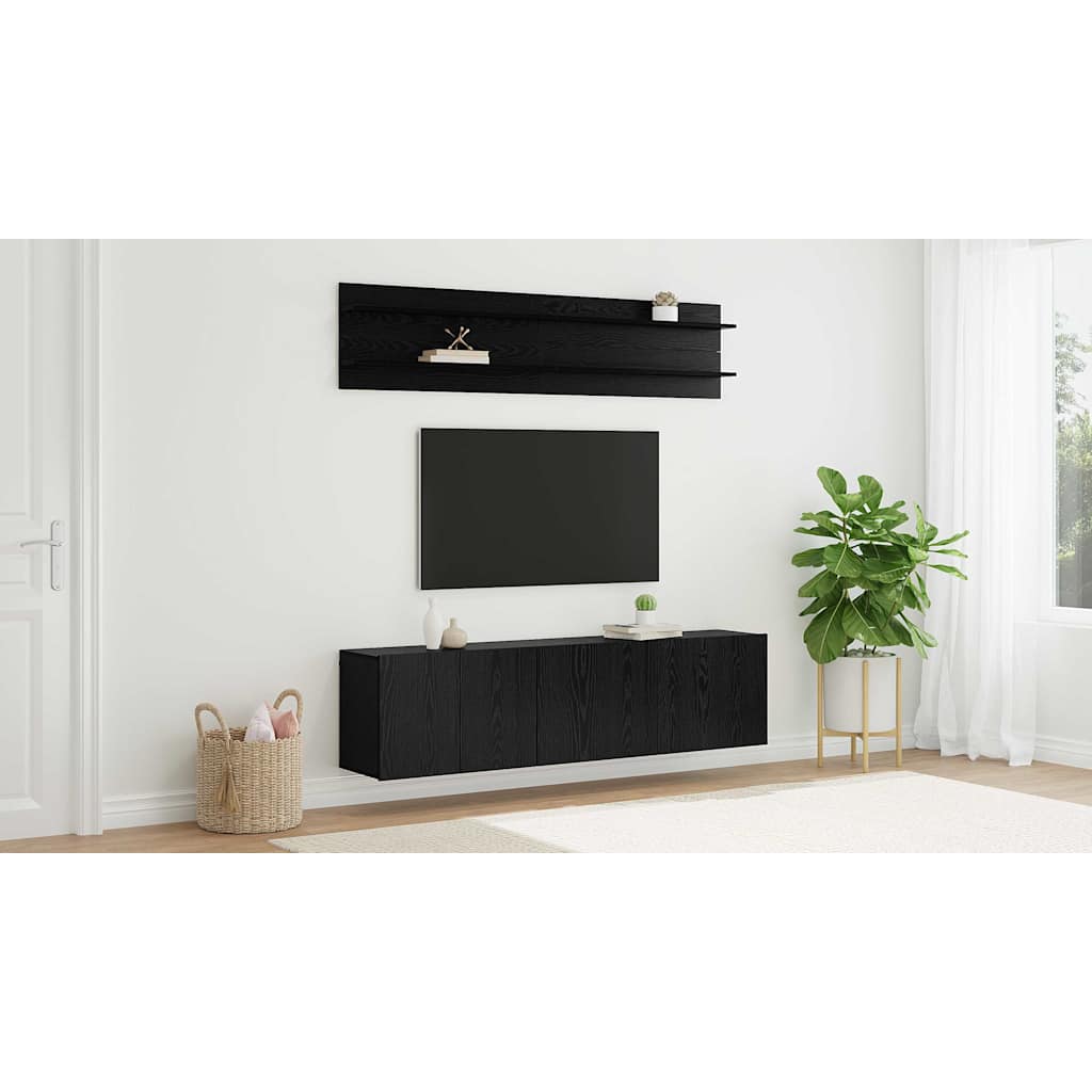 TV vienetai 6 pcs juoda ąžuolo Apdirbta mediena