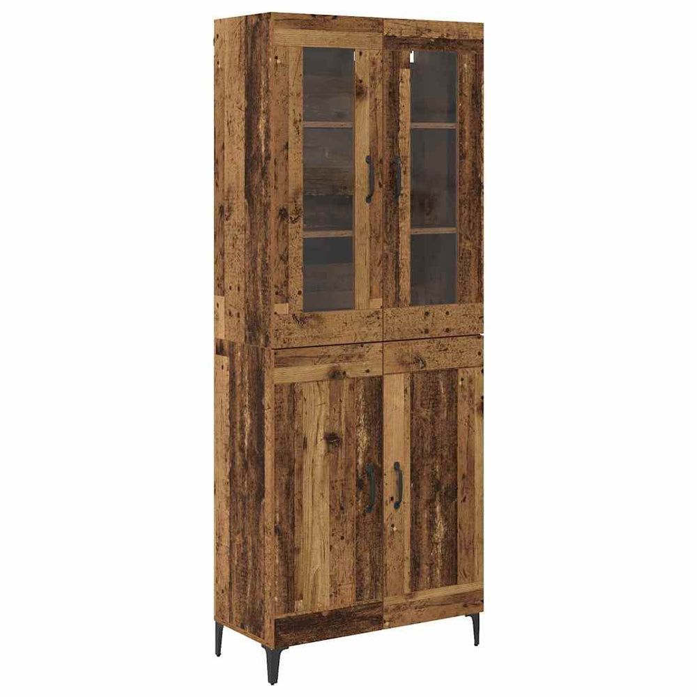 High cabinet Antique wood 69.5 x 34 x 180 cm