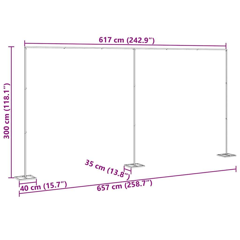 Vestuvinis Arklys Auksinė 657 x 35 x 300 cm Plienas